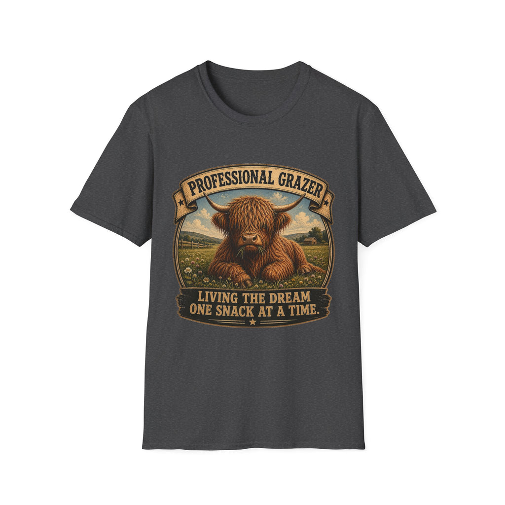 Professional Grazer Highland Cow Unisex Softstyle T-Shirt