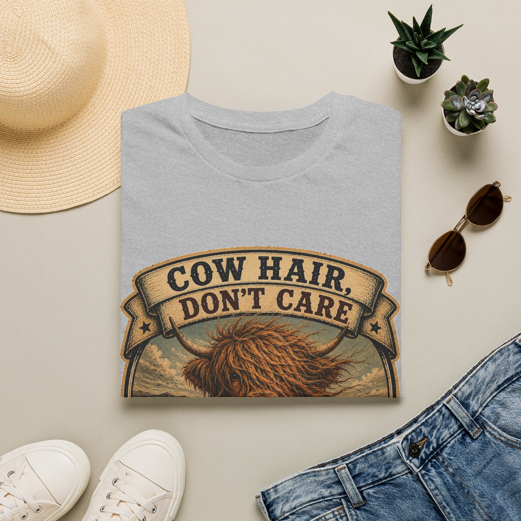 Cow Hair Don't Care Highland Cow - Unisex Softstyle T-Shirt