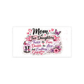 Mom of Two Daughters Sticker — "Twice the Fun, Double the Love" Decorative Bumper Decal