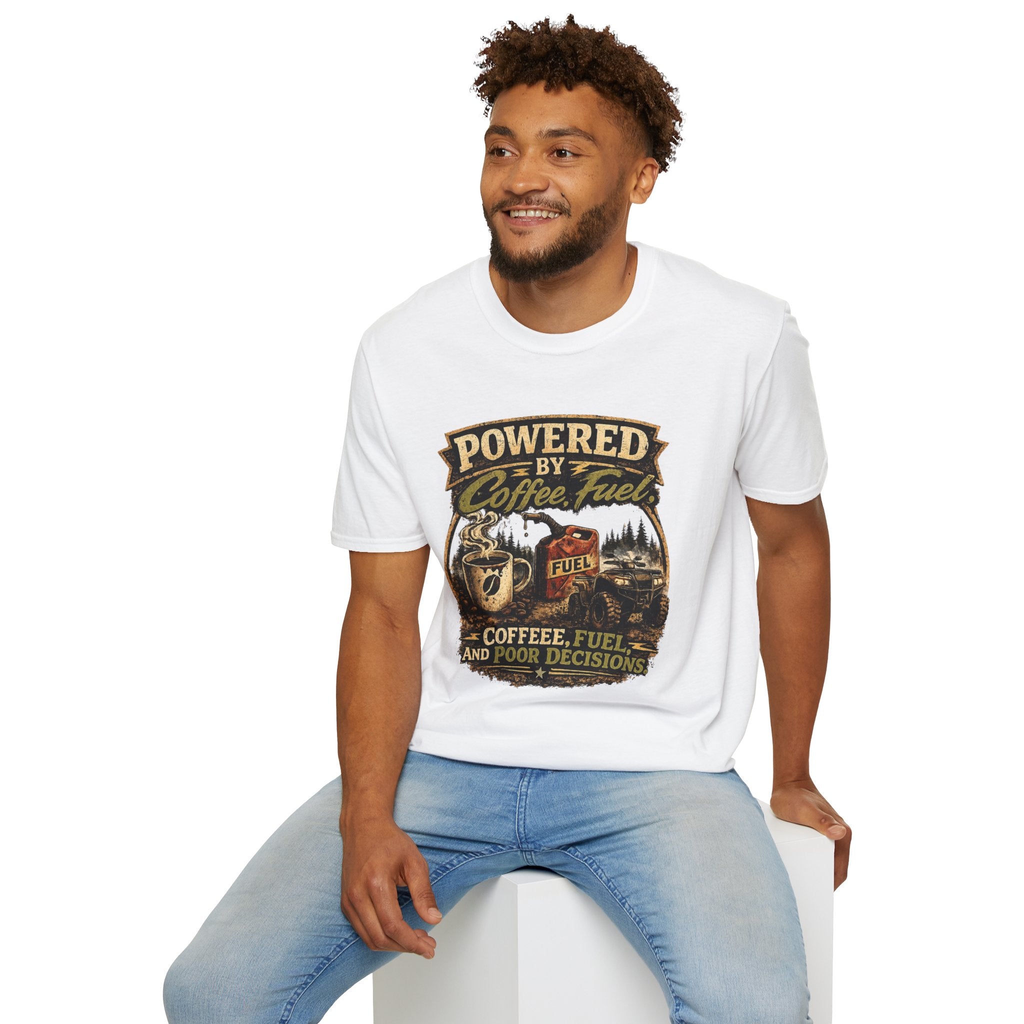 Powered by Coffee Fuel T-Shirt — Funny Coffee Lover Tee