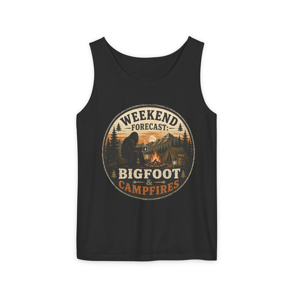 Weekend Forecast Bigfoot & Campfires Tank Top