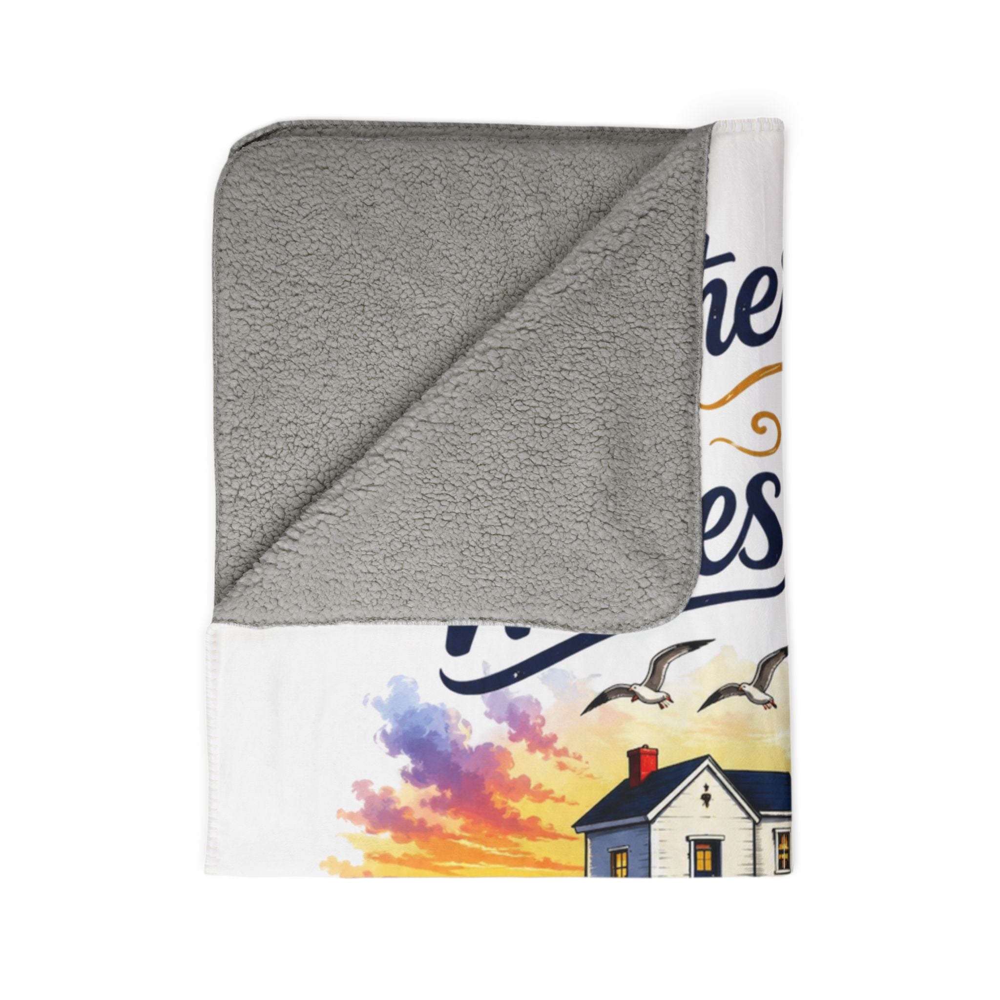 Weather the Wave Trust the Light Fleece Sherpa Blanket