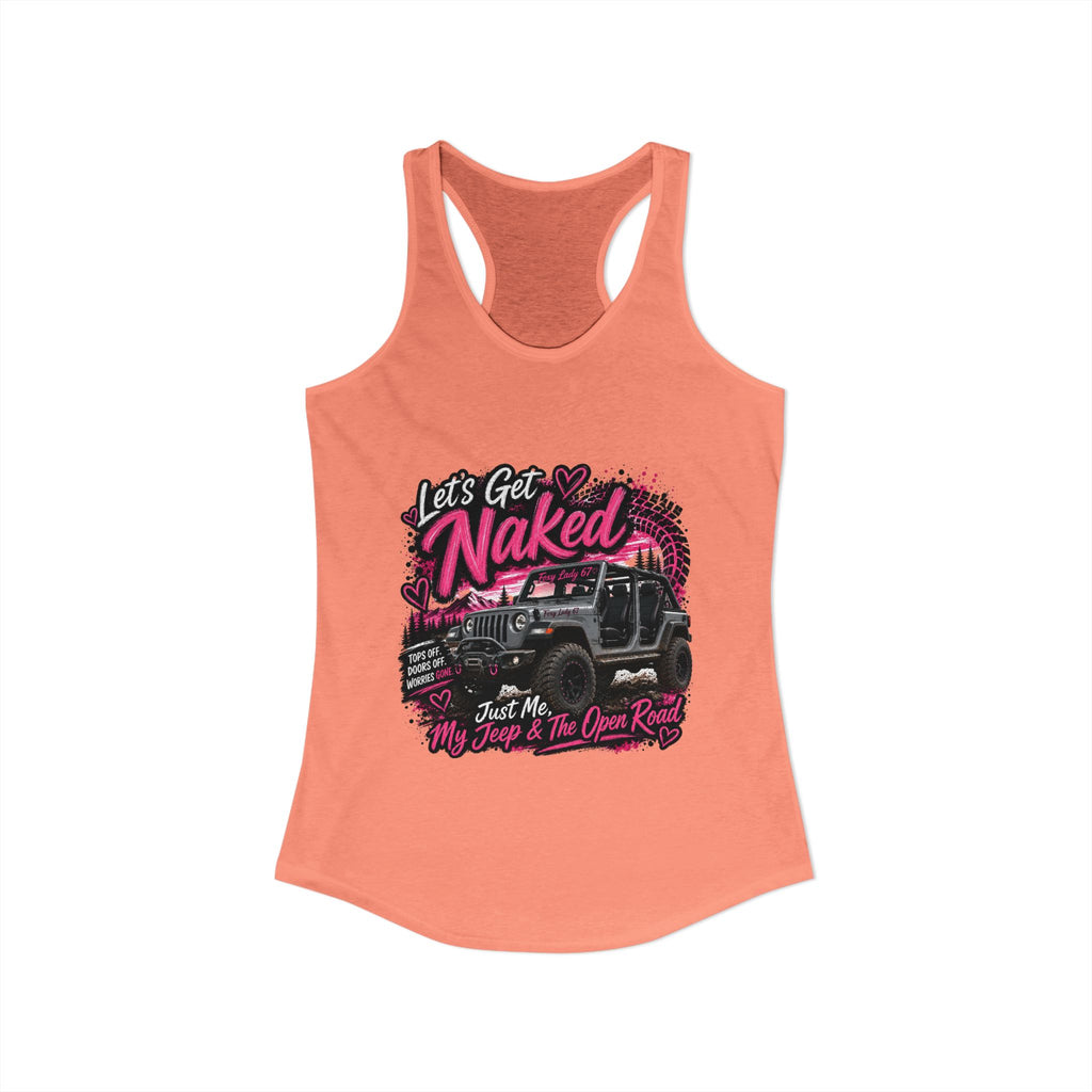 Let's Get Naked Jeep Women's Ideal Racerback Tank