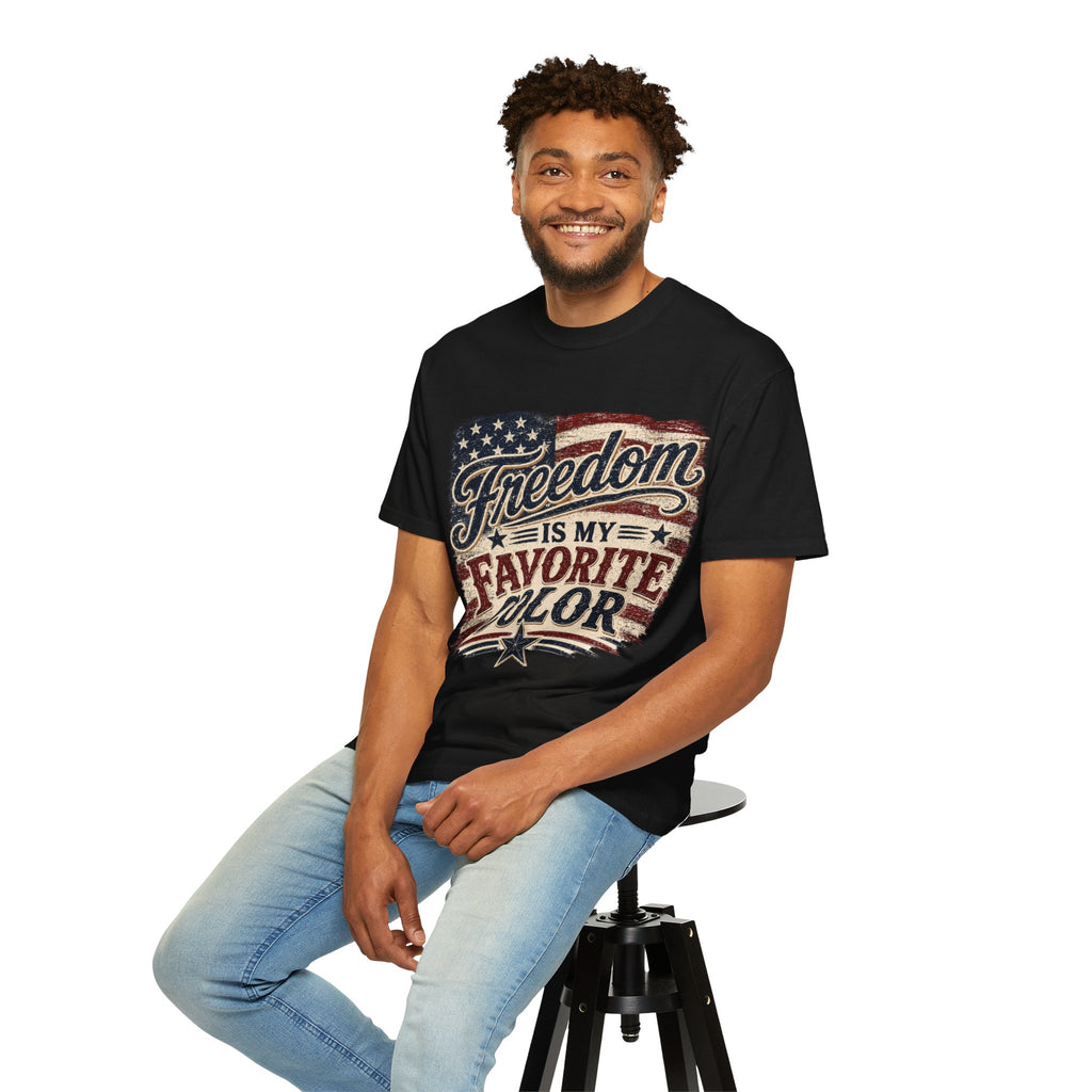 Freedom Is My Favorite Color T-Shirt — Patriotic American Flag Tee