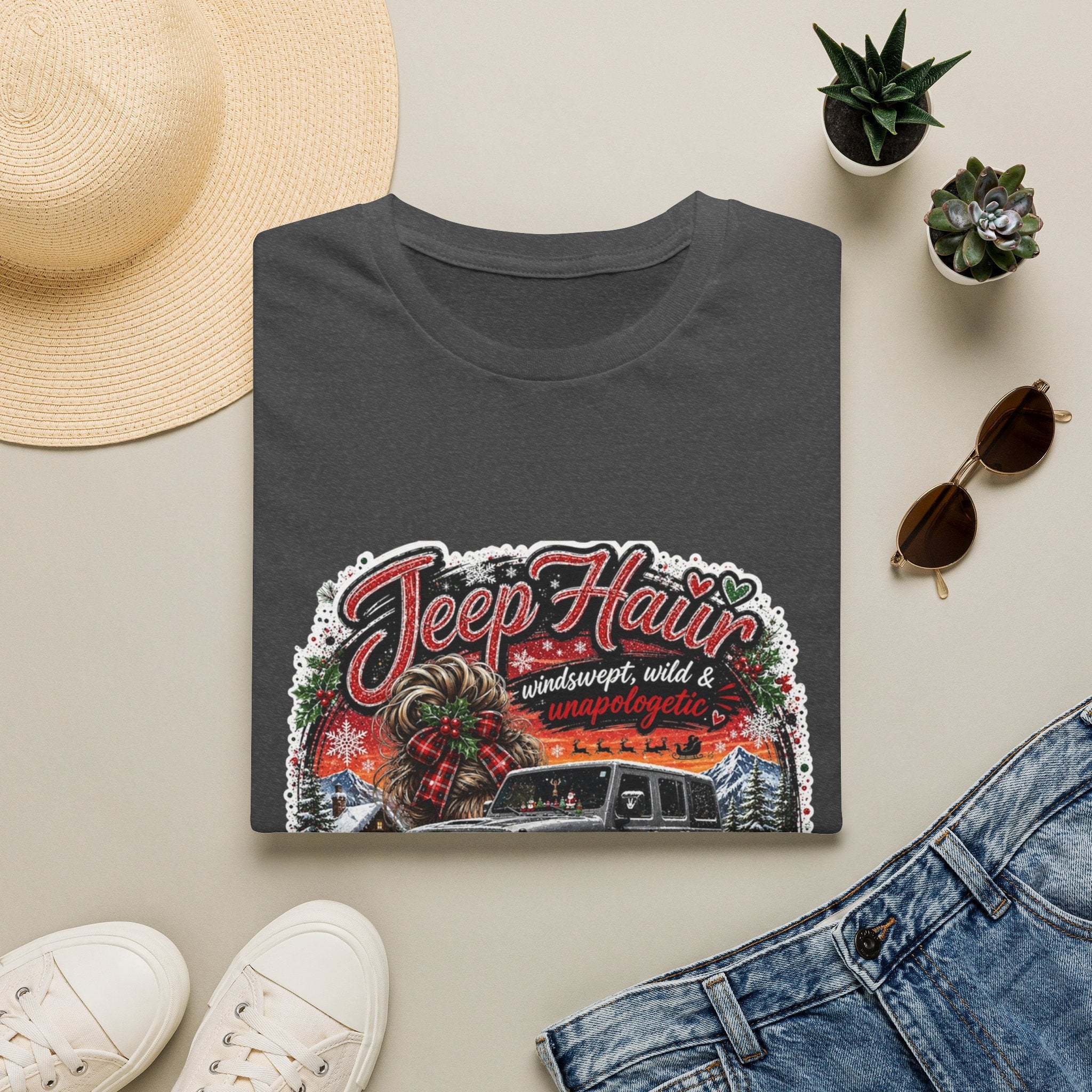 Jeep Hair Don’t Care T‑Shirt — Vintage Off‑Road Adventure Graphic Tee