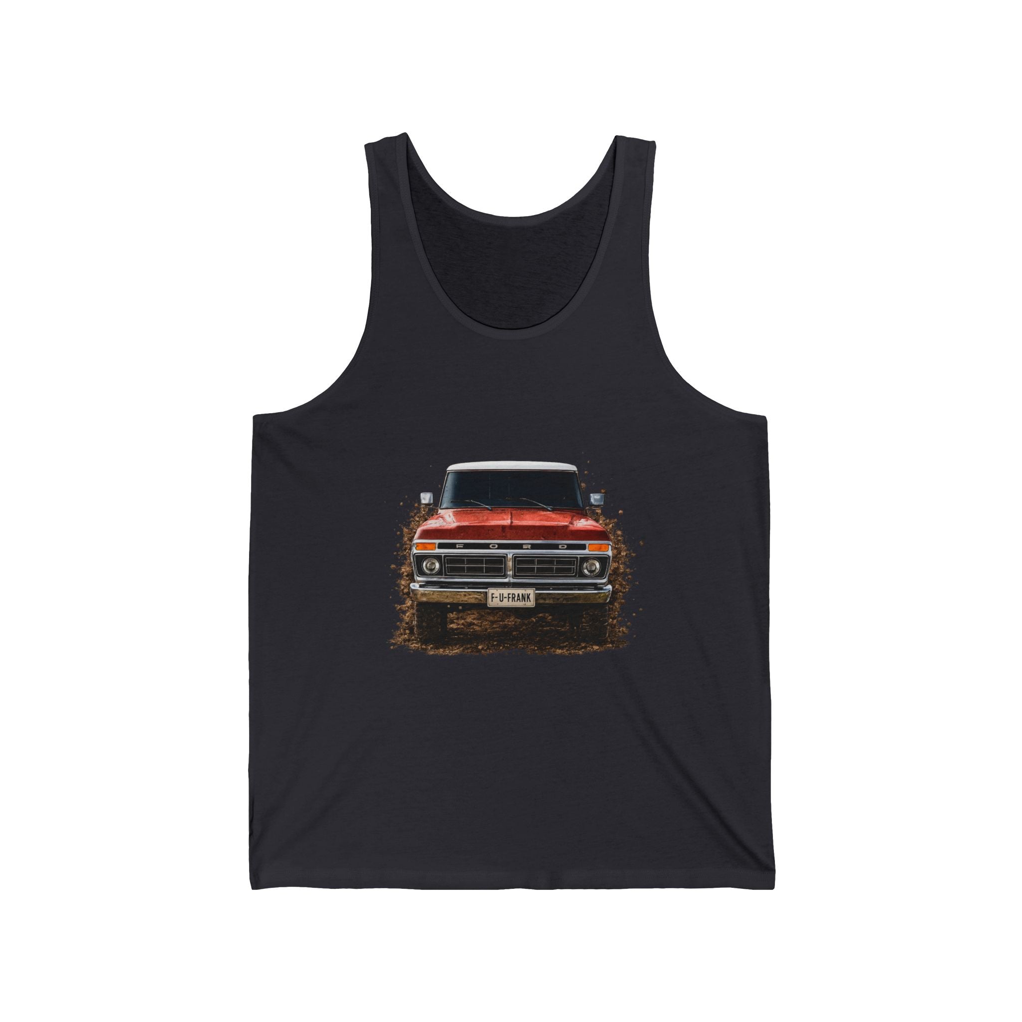 Classic Muscle Car Tank Top — Red Vintage Car Front Print