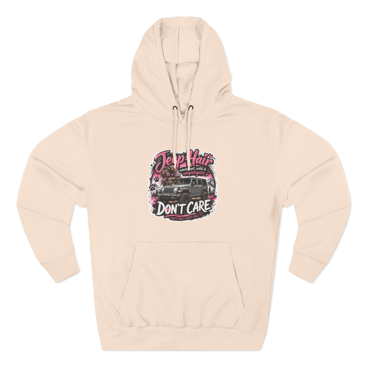Jeep Hair Don't Care Three-Panel Fleece Hoodie