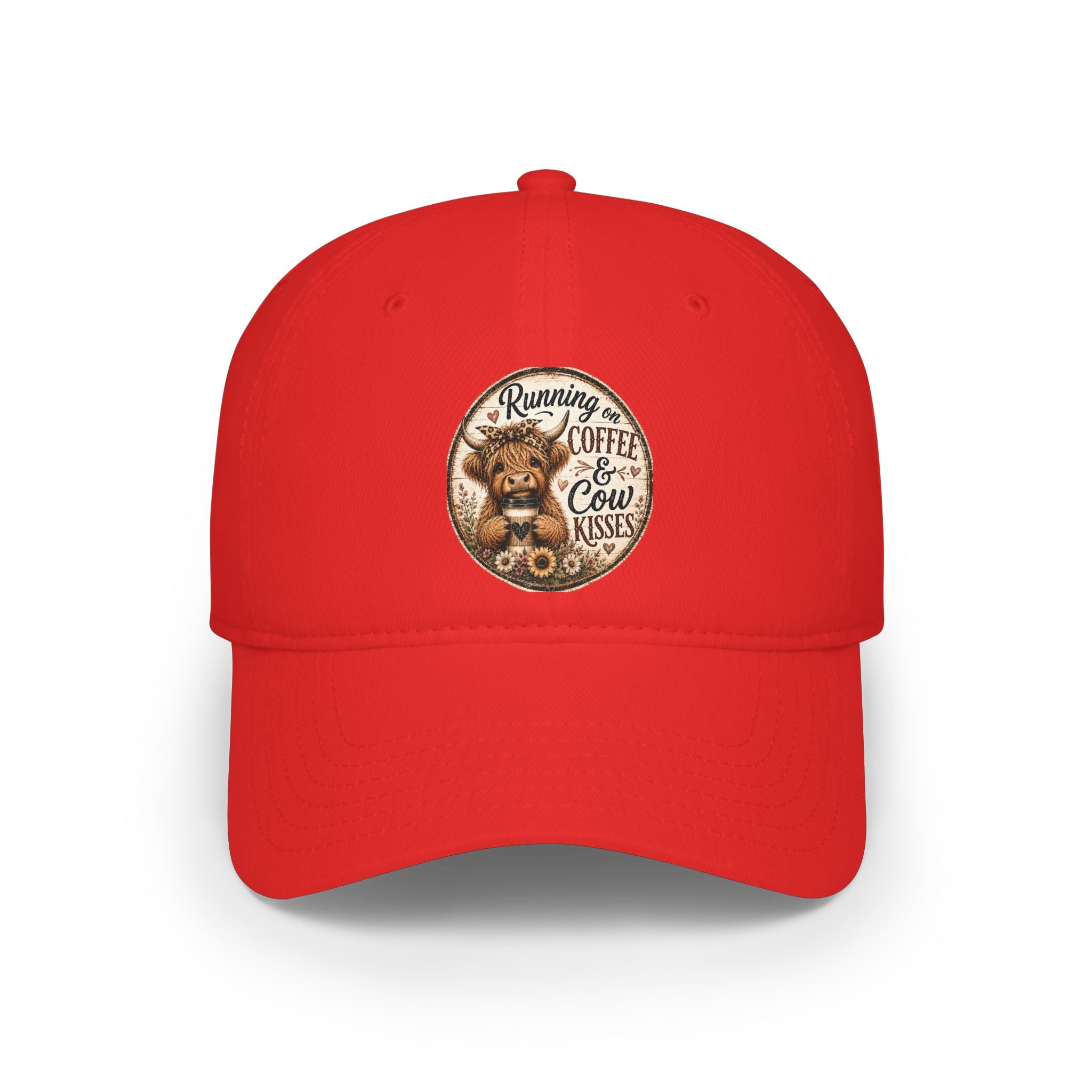 Running on Coffee and Cow Kisses Baseball Cap