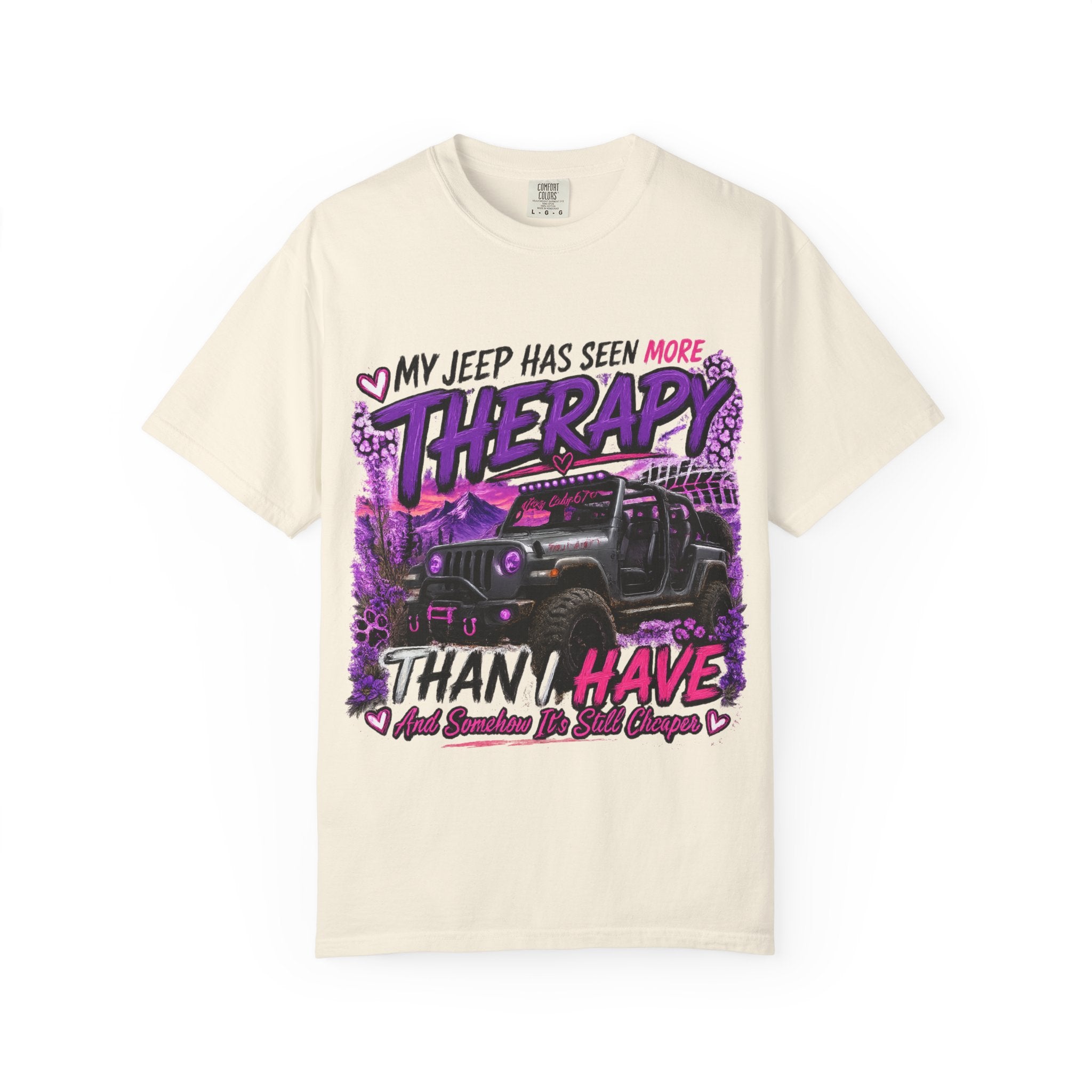 Jeep Therapy T-Shirt — My Jeep Has Seen More Therapy Than I Have Off-Road Tee