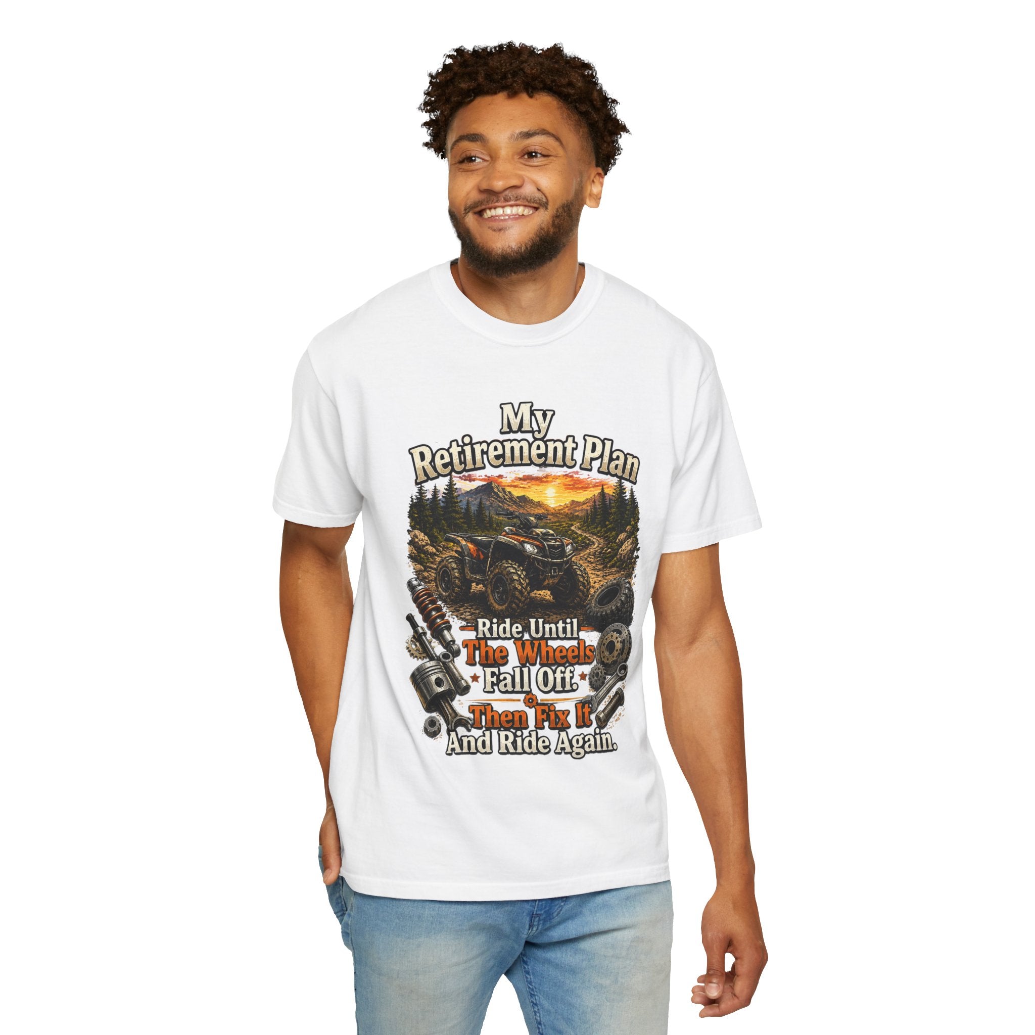 Retirement Plan Off-Road T-Shirt — "Ride Until The Wheels Fall Off" ATV Lover Tee