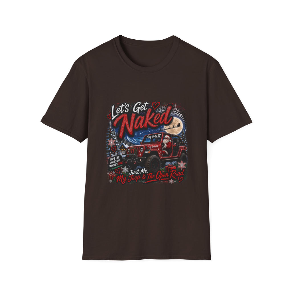 Let's Get Naked Jeep T-Shirt — Funny Off-Road Camping Tee