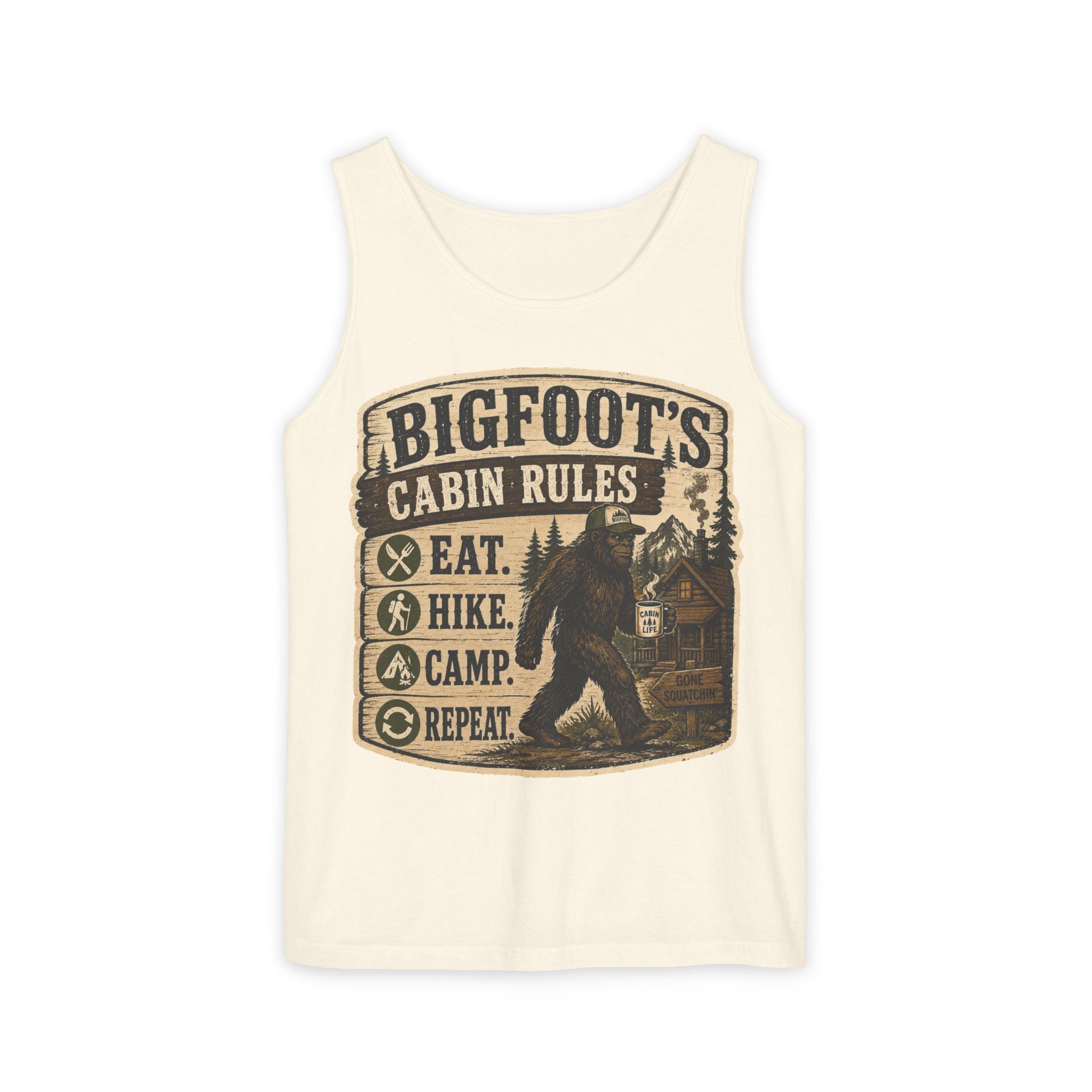 Bigfoot's Cabin Rules Tank Top