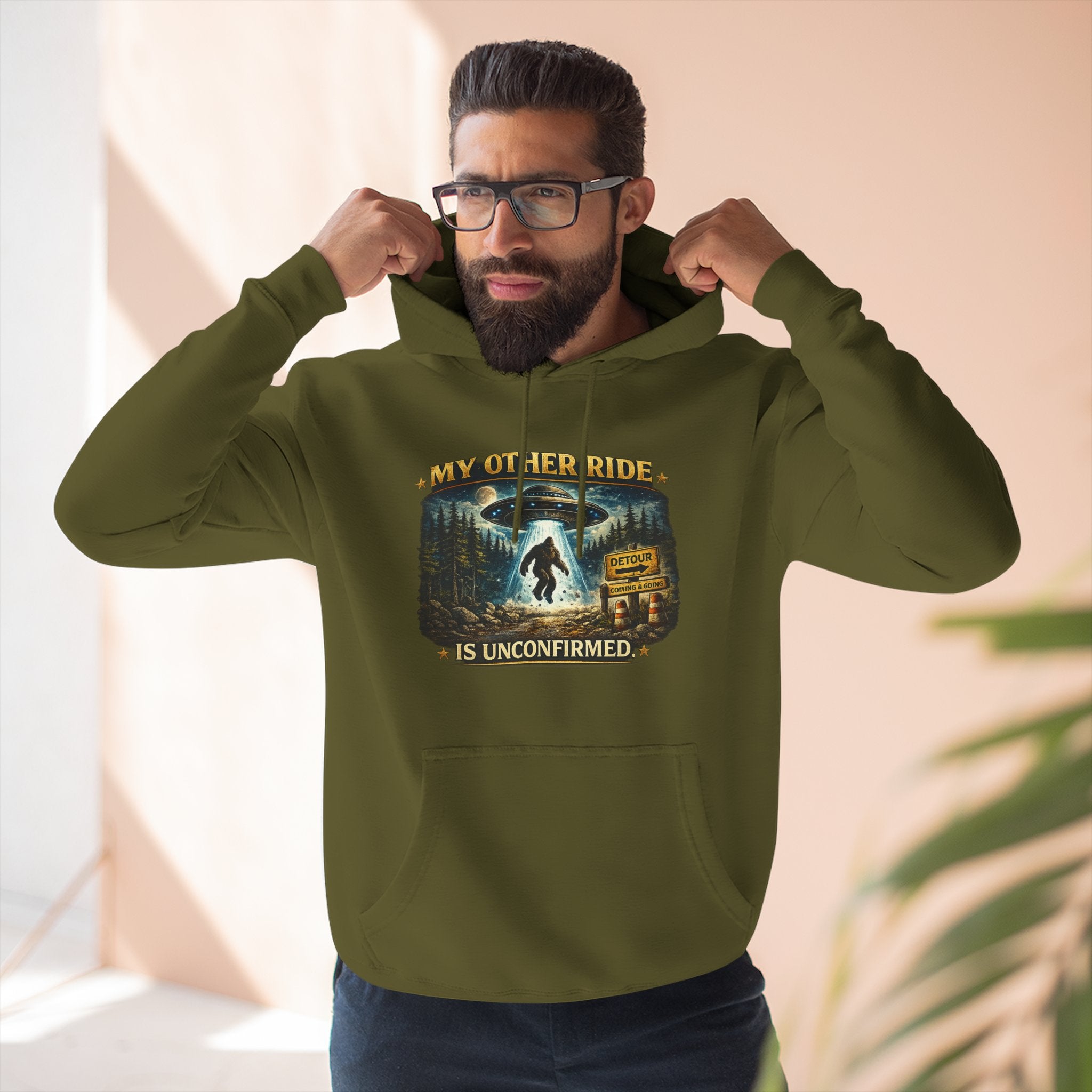 Bigfoot Hoodie - "My Other Ride Is Unconfirmed" Graphic Pullover