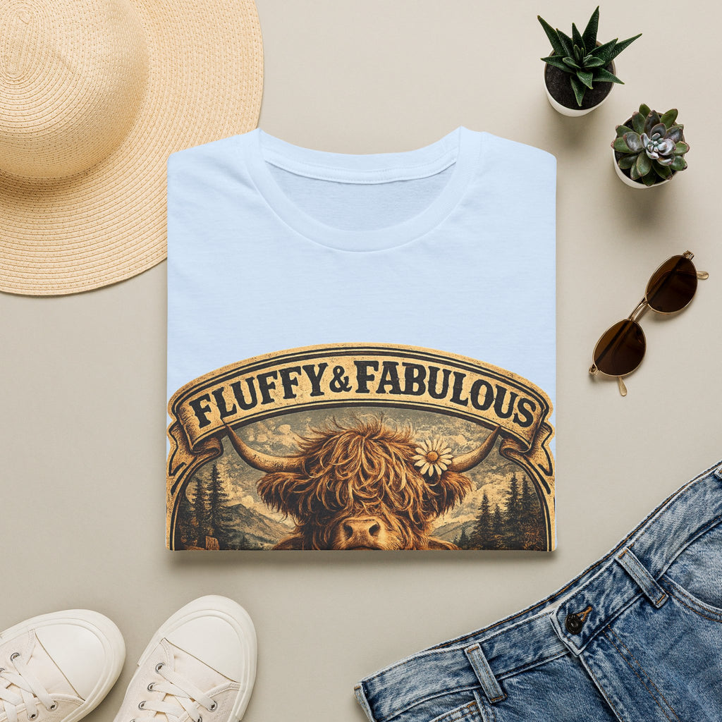Fluffy & Fabulous Highland Cow Unisex Softstyle T-Shirt