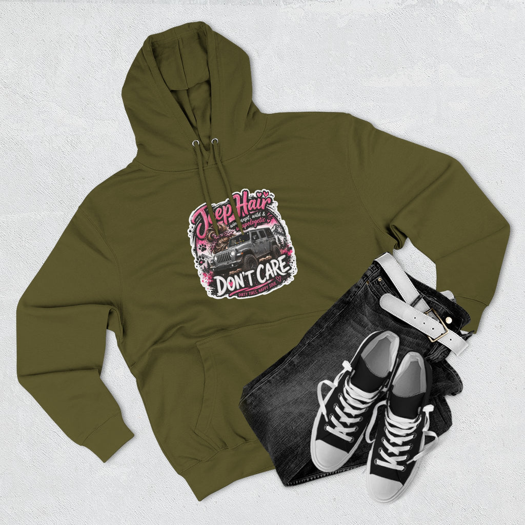 Jeep Hair Don't Care Three-Panel Fleece Hoodie