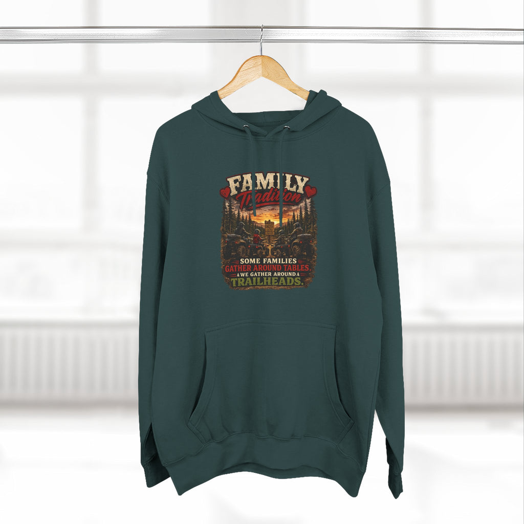 Family Campfire Hoodie — 'Family: Home, Campfire, Tradition' Vintage Outdoor Pullover