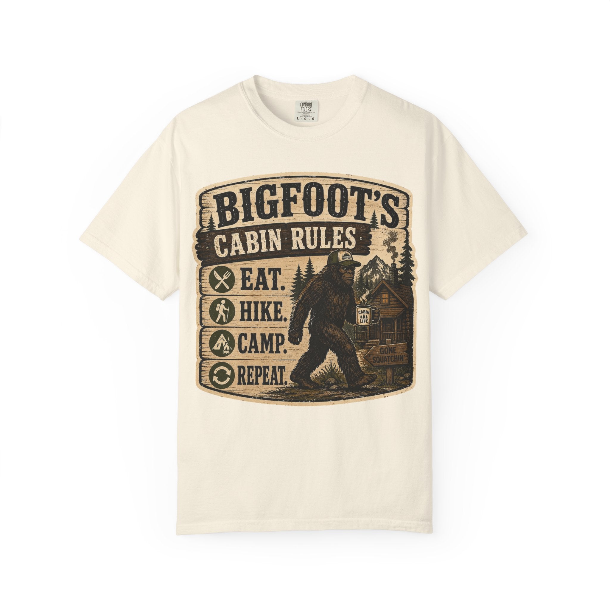 Bigfoot's Cabin Rules T-shirt