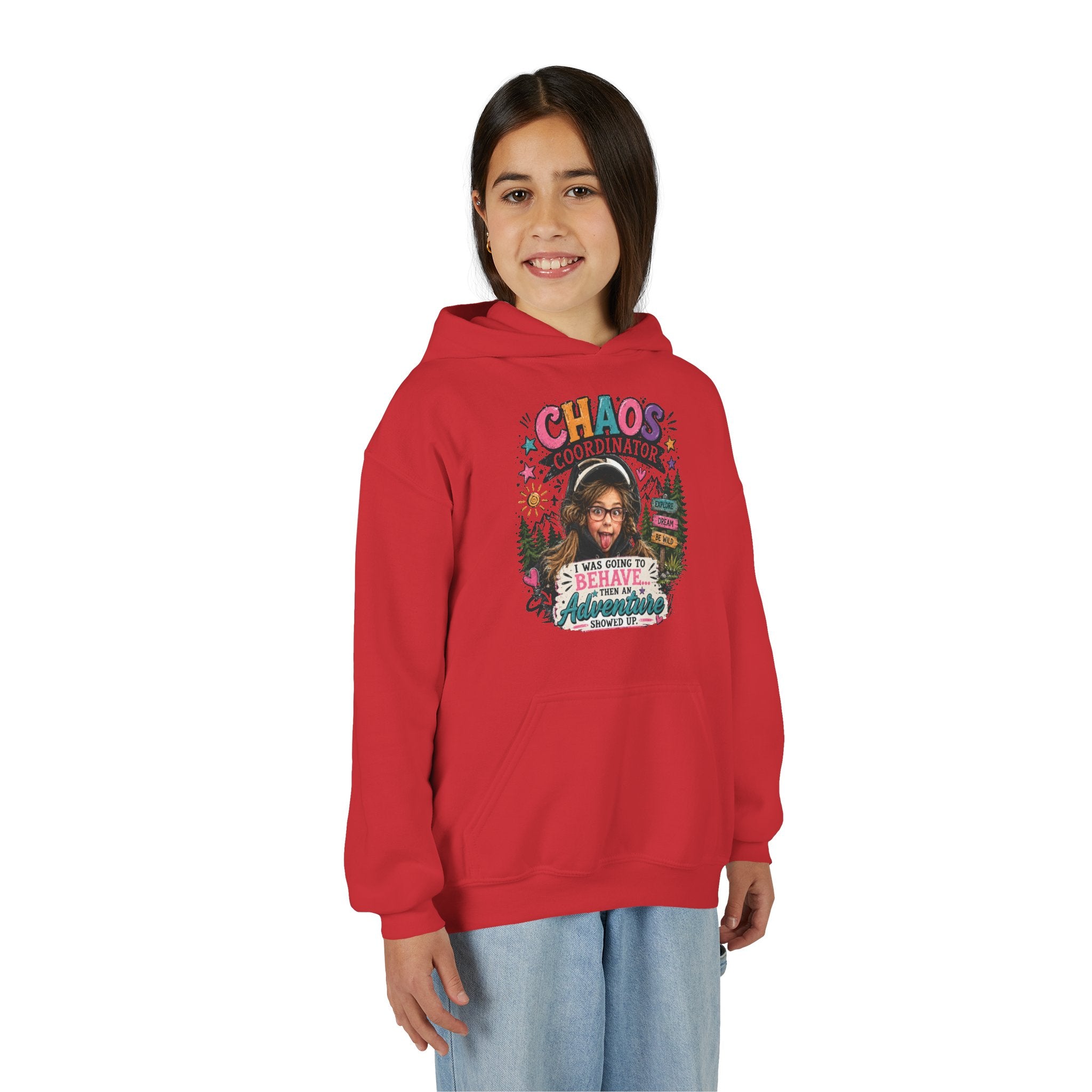 Youth Hoodie - "Chaos Coordinator" Funny Christmas Sweatshirt for Kids