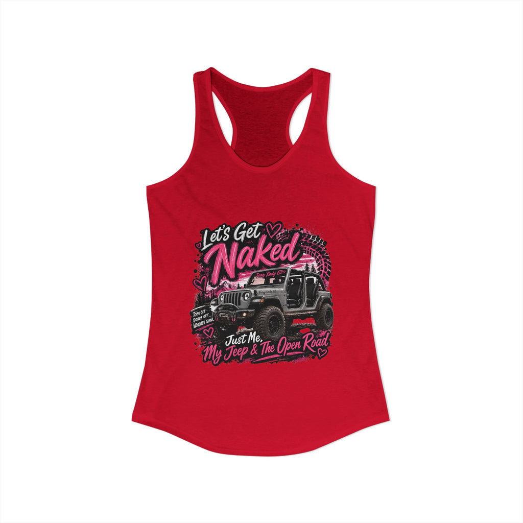 Let's Get Naked Jeep Women's Ideal Racerback Tank