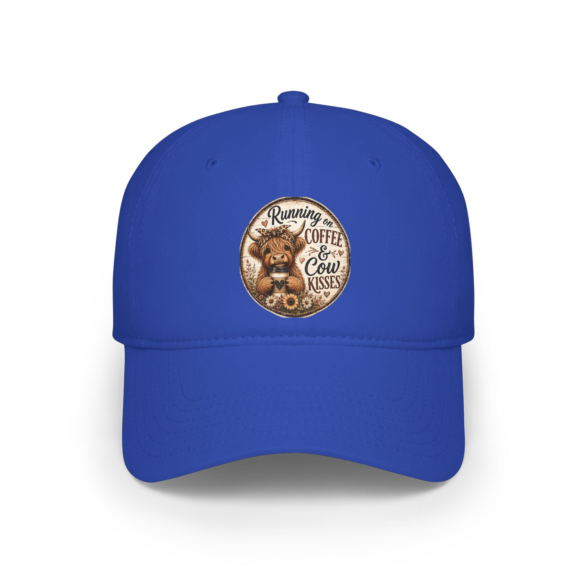 Running on Coffee and Cow Kisses Baseball Cap
