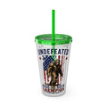 Undefeated Hide & Seek Champion 4th of July Sunsplash Tumbler with Straw, 16oz