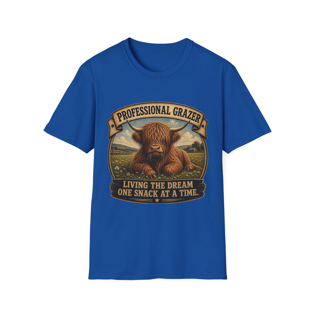 Professional Grazer Highland Cow Unisex Softstyle T-Shirt