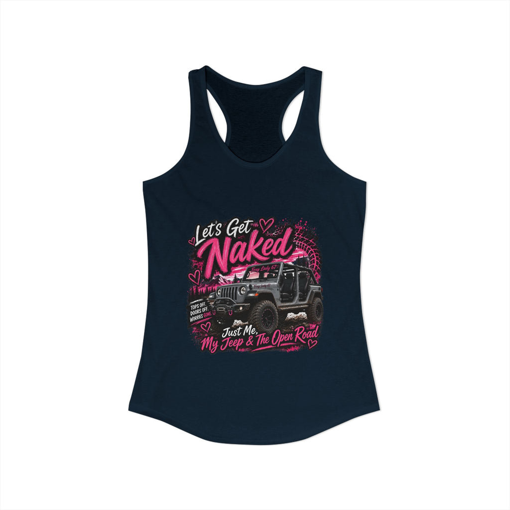 Let's Get Naked Jeep Women's Ideal Racerback Tank