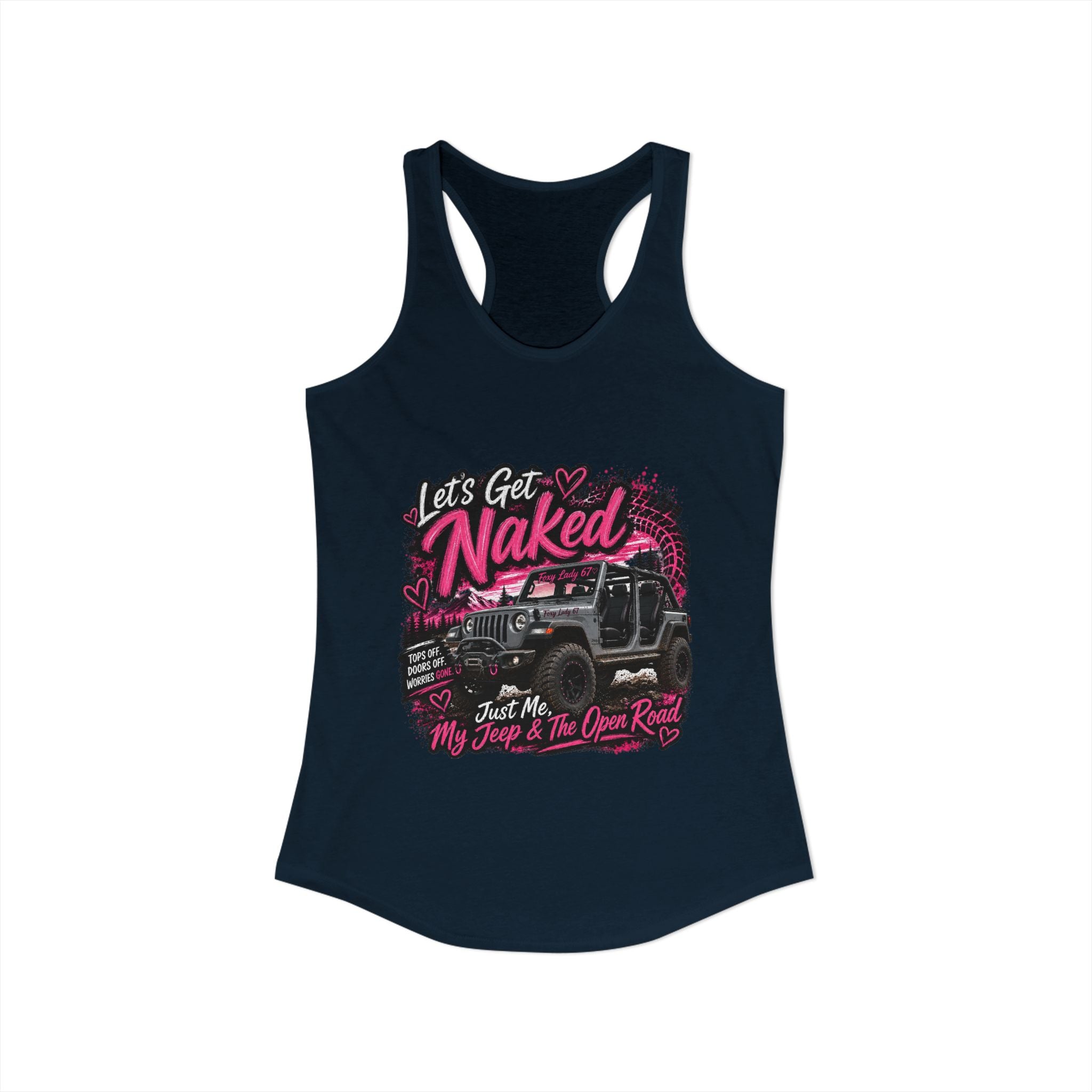 Let's Get Naked Jeep Women's Ideal Racerback Tank