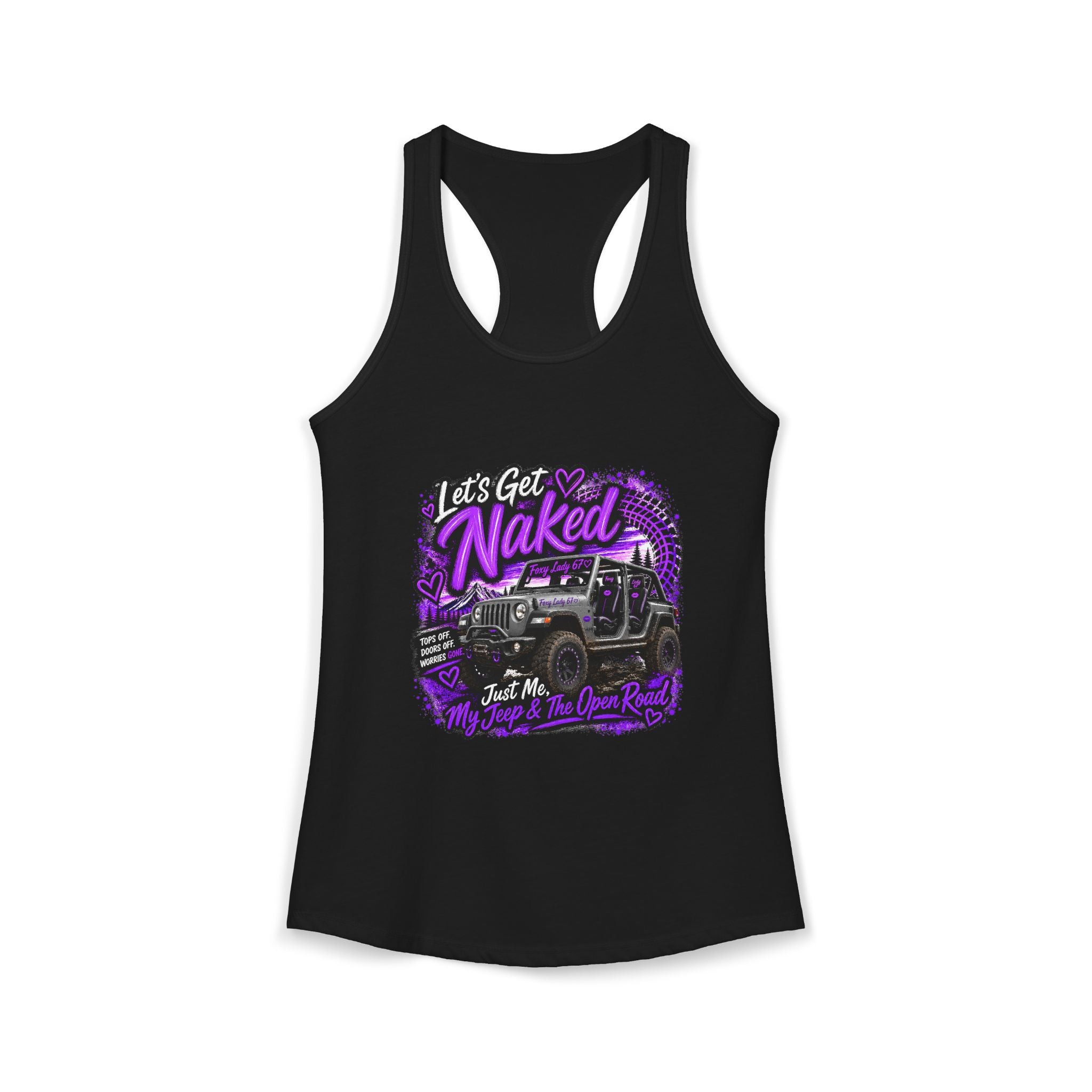 Let's Get Naked Jeep - Women's Ideal Racerback Tank