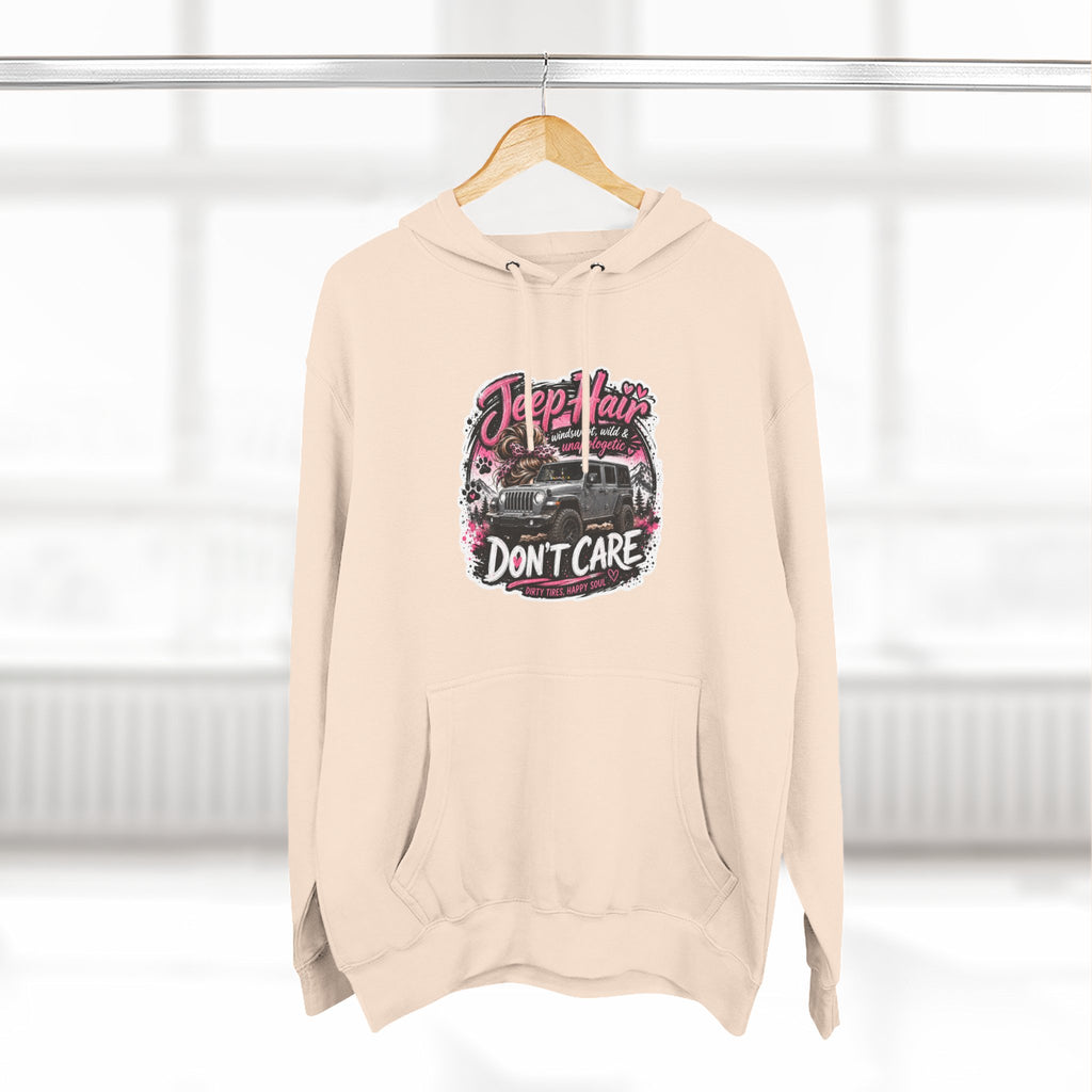 Jeep Hair Don't Care Three-Panel Fleece Hoodie
