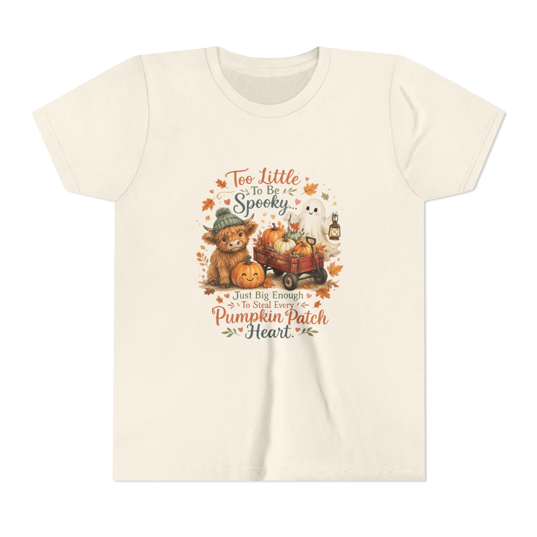 'Too Little to be Spooky, Just Big Enough to Have a Pumpkin Patch Heart' Halloween Fall Kids Shirt — Youth Tee