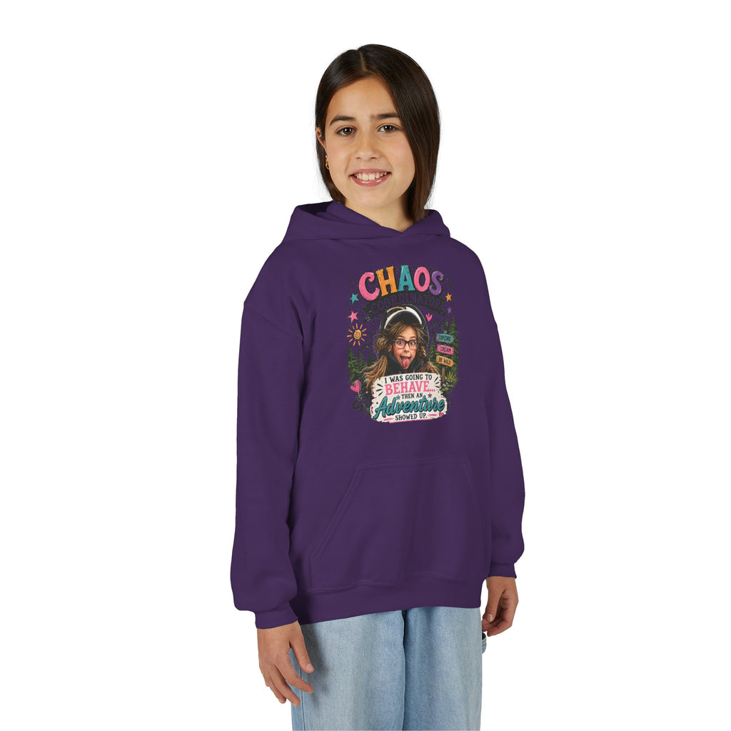 Youth Hoodie - "Chaos Coordinator" Funny Christmas Sweatshirt for Kids