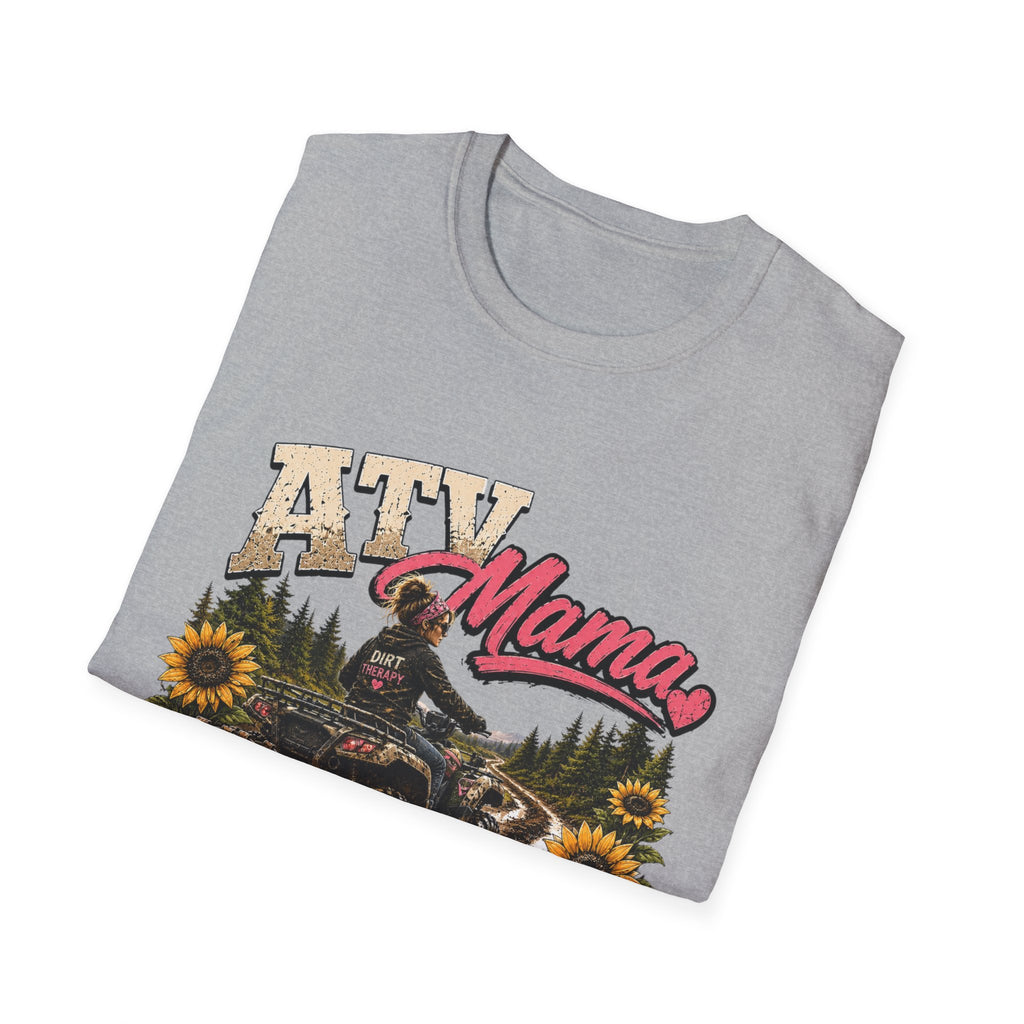 ATV Mama T-Shirt — Messy Hair, Muddy Boots Graphic Tee for Moms