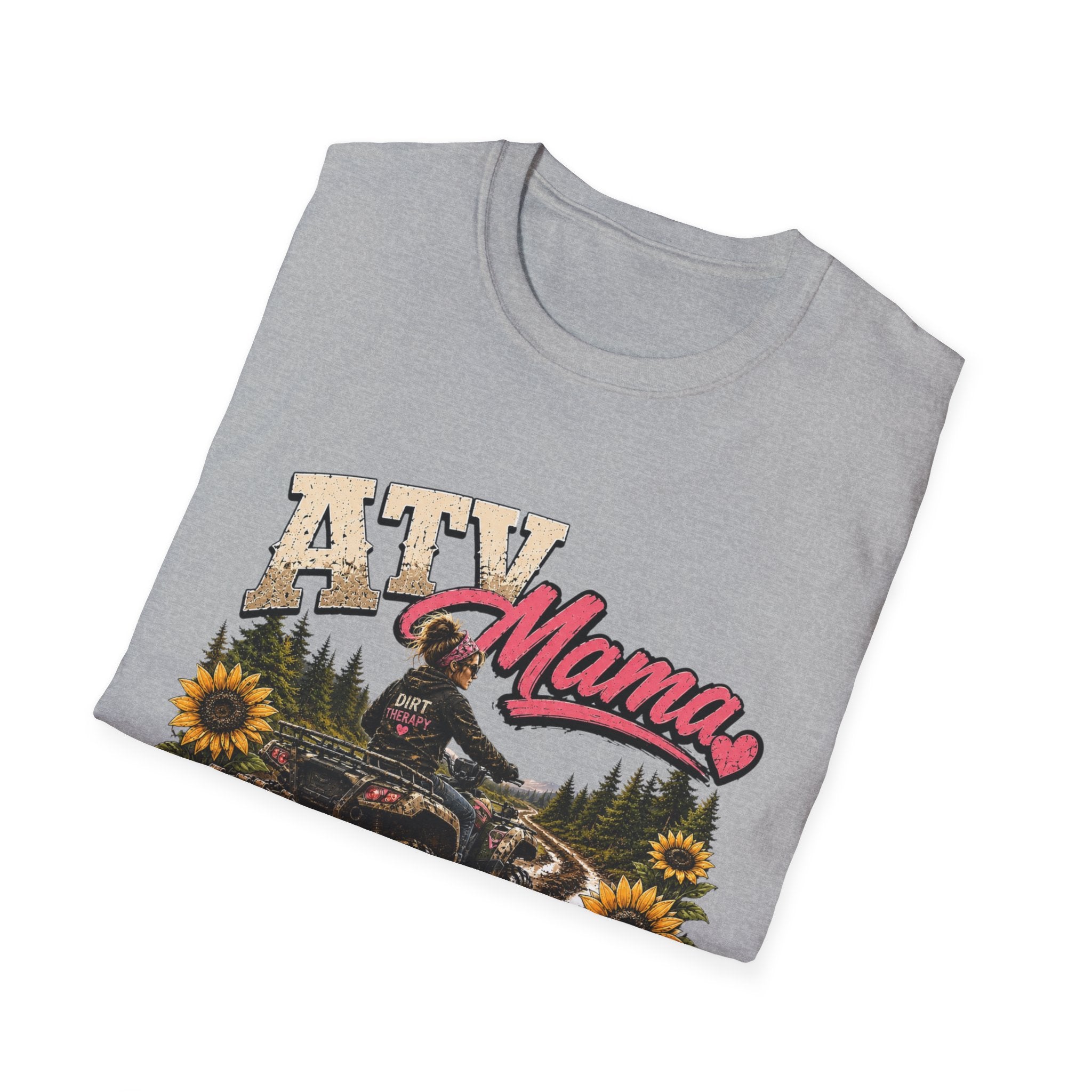 ATV Mama T-Shirt — Messy Hair, Muddy Boots Graphic Tee for Moms