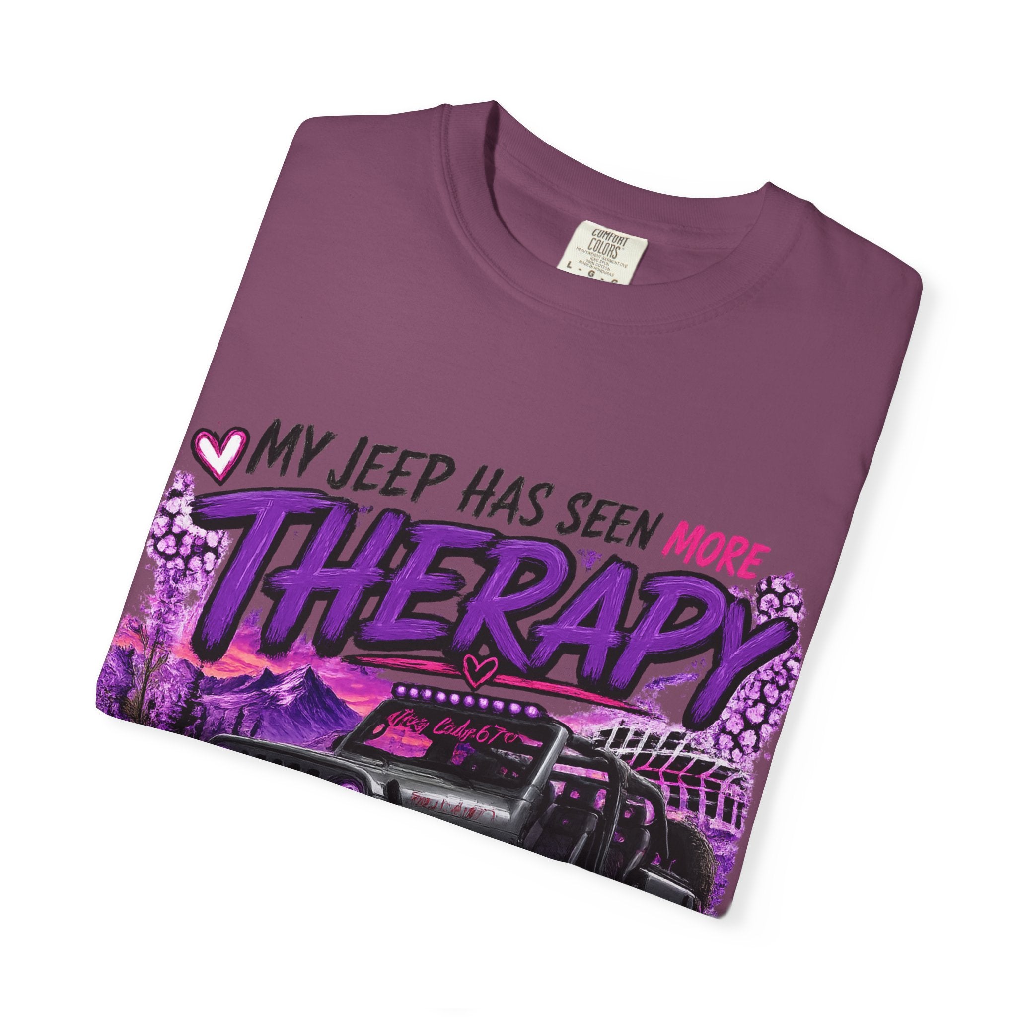 Jeep Therapy T-Shirt — My Jeep Has Seen More Therapy Than I Have Off-Road Tee