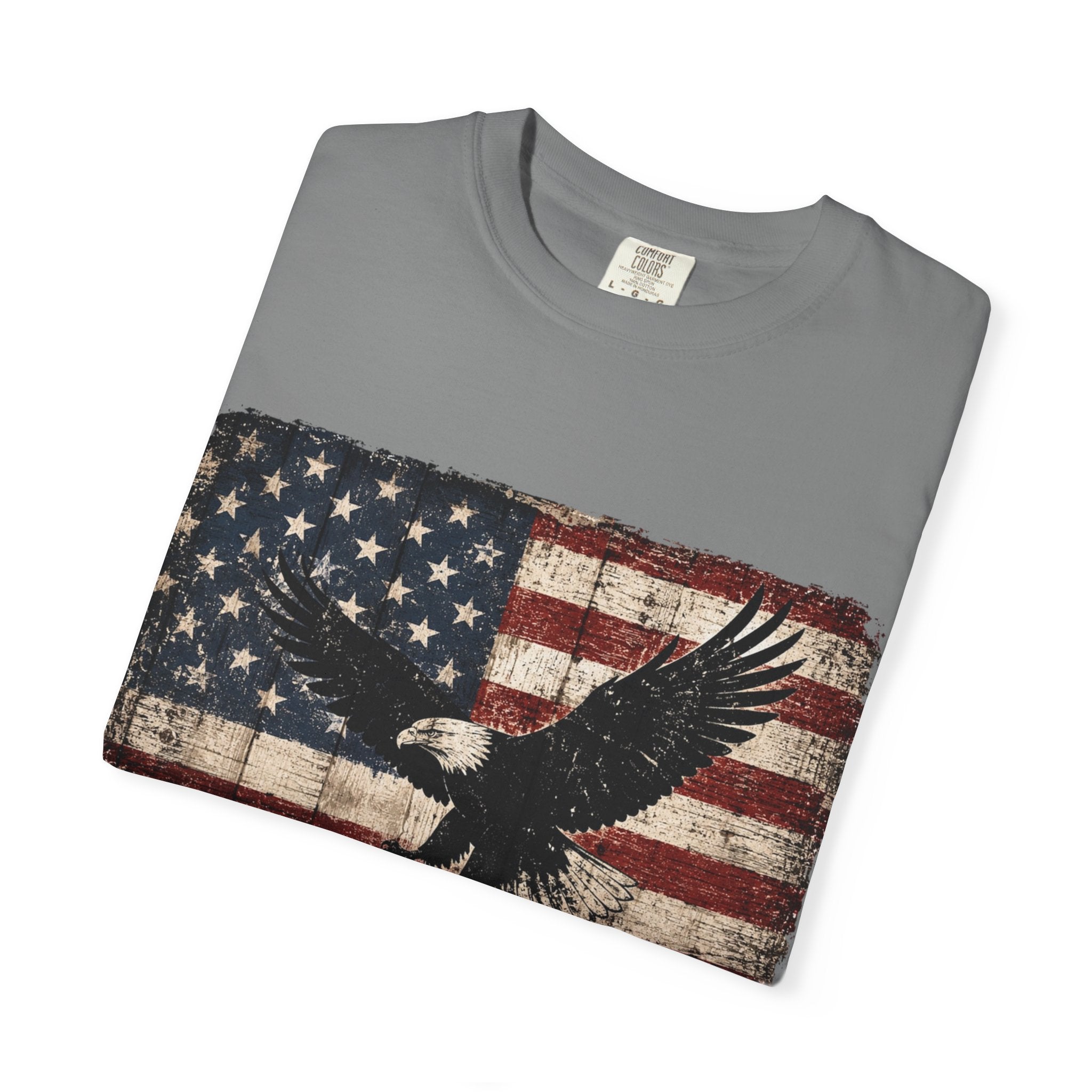 God Bless America T-Shirt — Vintage Flag & Eagle Patriotic Tee