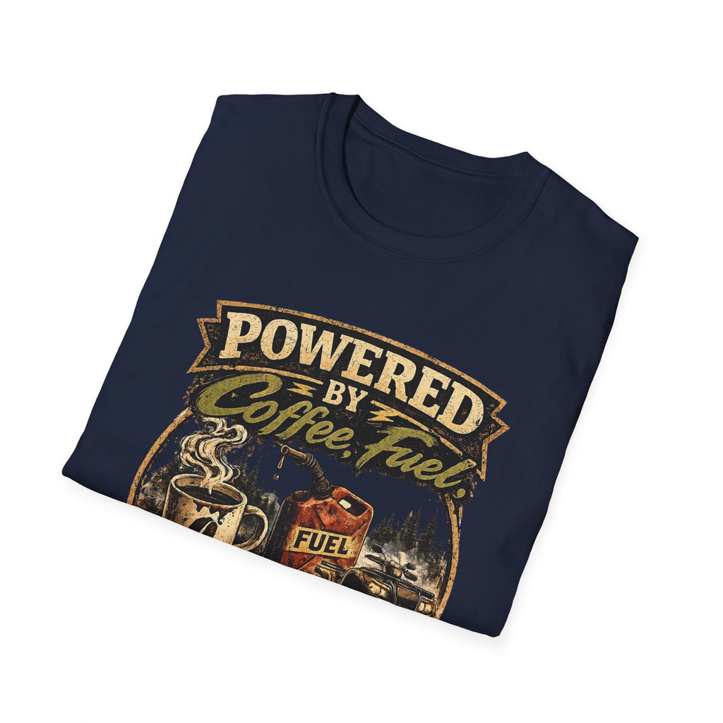 Powered by Coffee Fuel T-Shirt — Funny Coffee Lover Tee