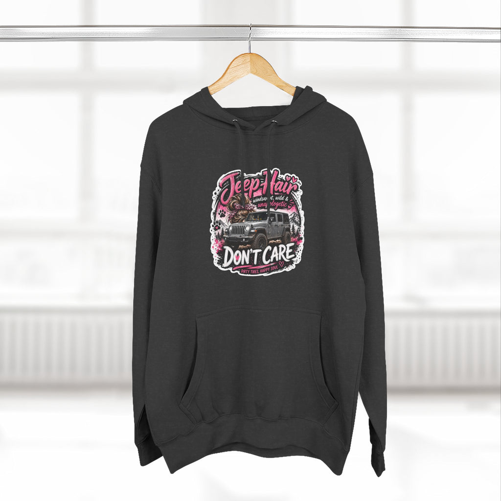 Jeep Hair Don't Care Three-Panel Fleece Hoodie