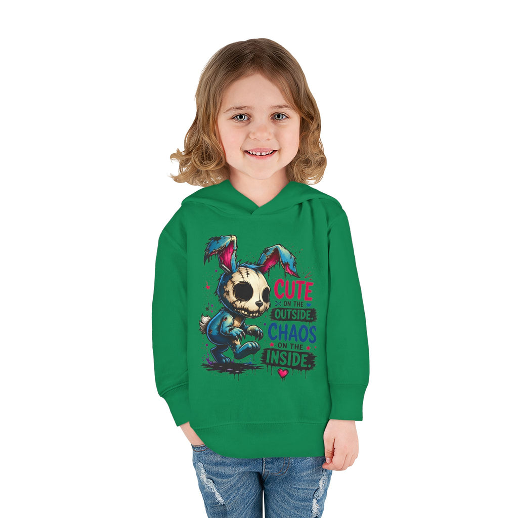 Cute on the outside Choas on the inside Toddler Pullover Fleece Hoodie