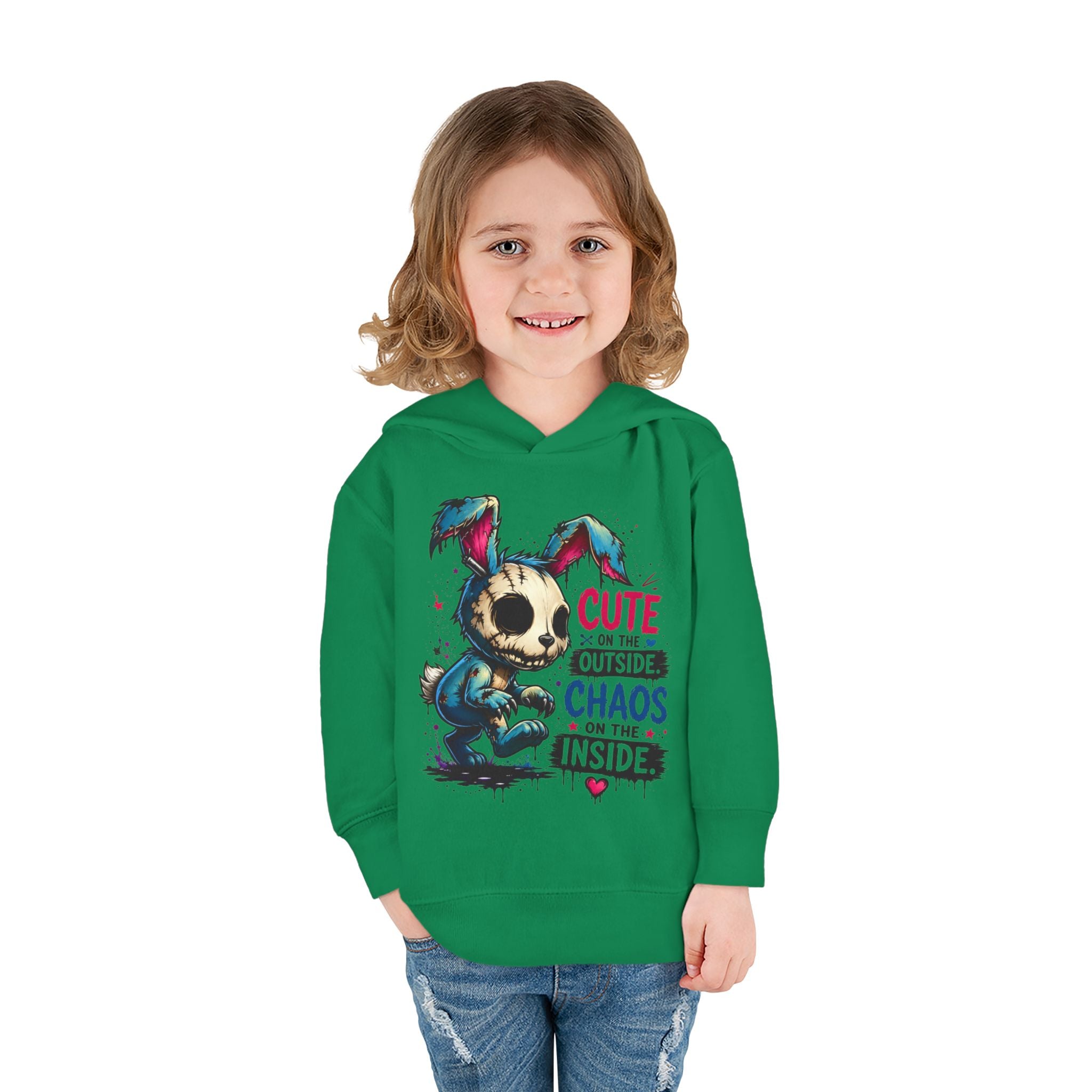 Cute on the outside Choas on the inside Toddler Pullover Fleece Hoodie
