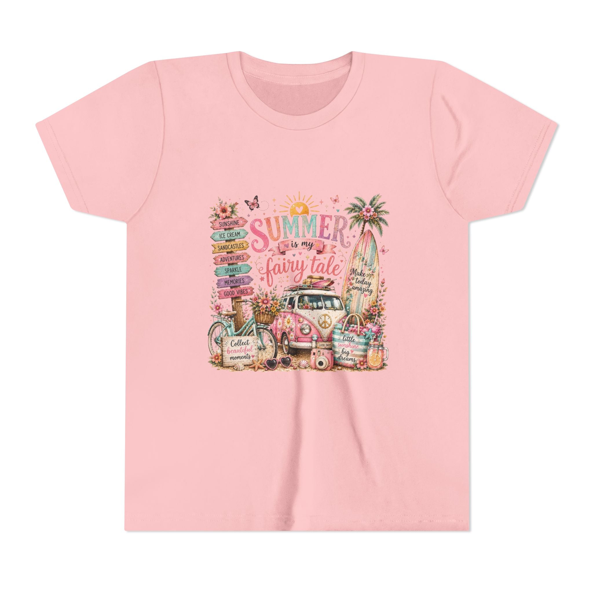 'Summer Fairy Tale' Retro Van Surf Graphic - Youth Tee