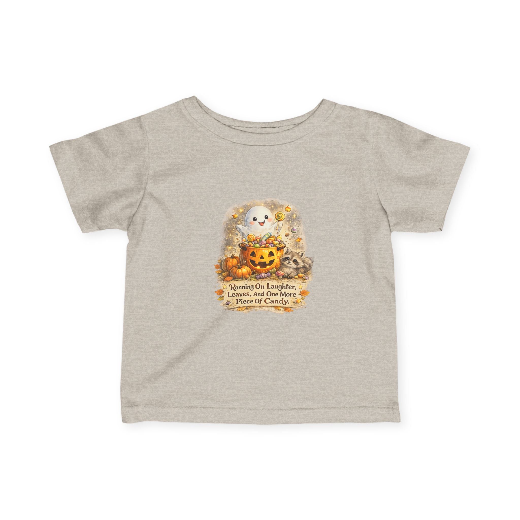 Cute Pumpkin & ‘Sharing Our Laughter…Peace Of Candy’ Baby T-Shirt – Infant Halloween Ghost Tee