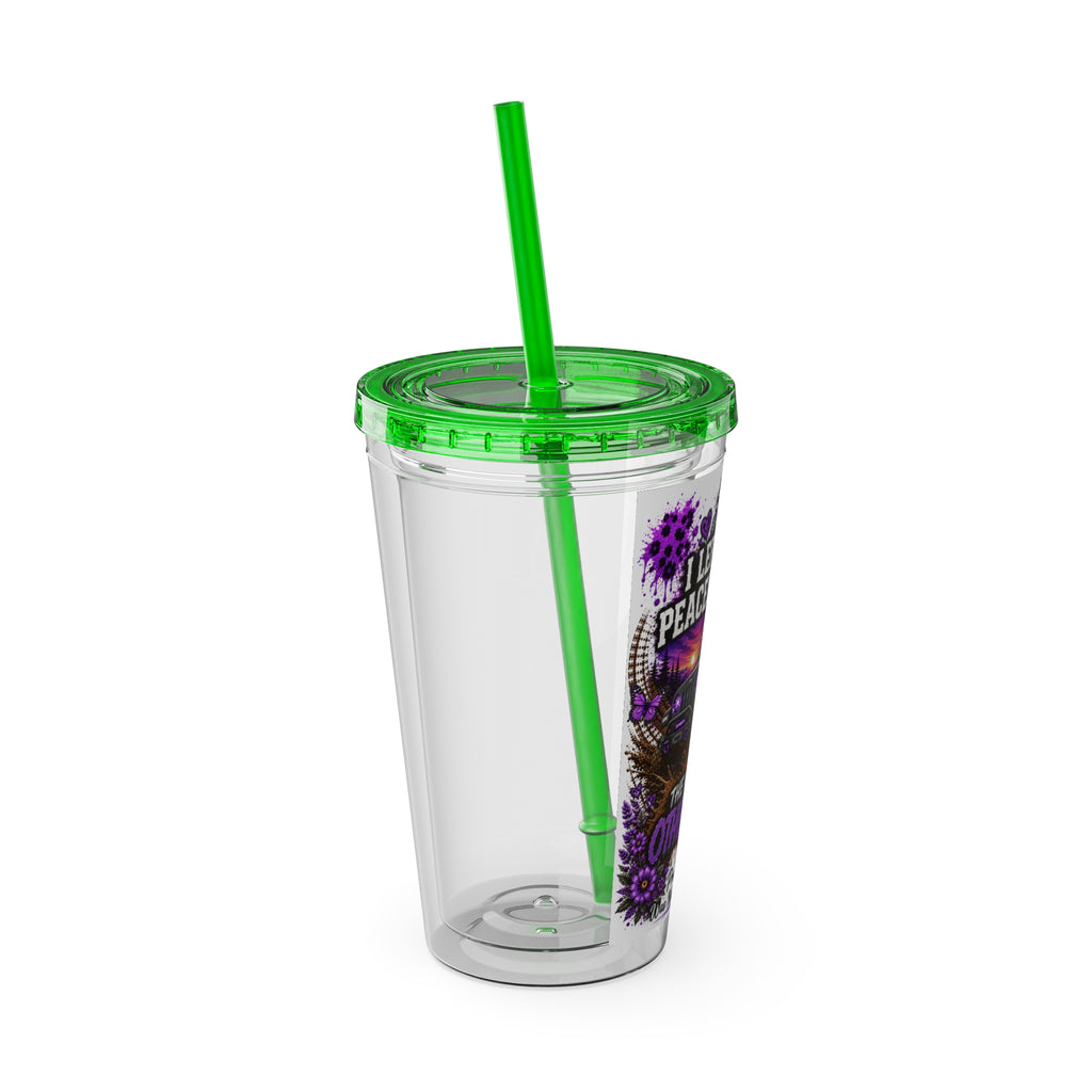 "I Left for a Peaceful Drive, The Mud Had Other Plans" Off‑Road Jeep Travel Cup — 16oz Tumbler with Straw