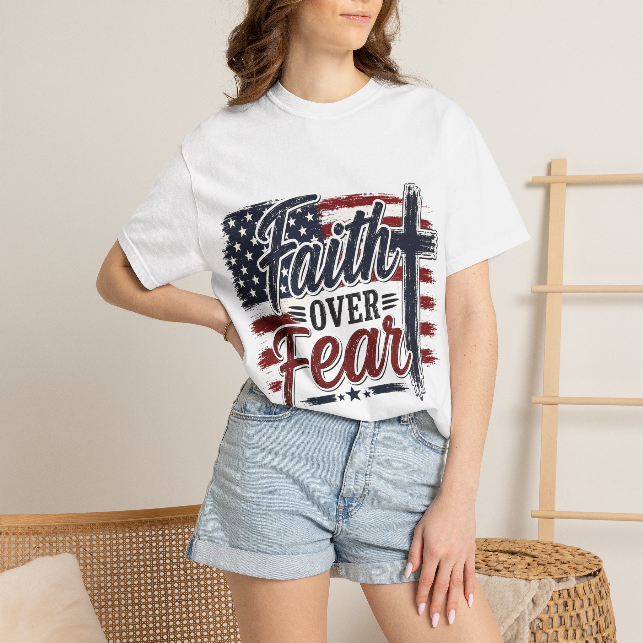 Faith Over Fear 4th of July Tee — Independence Day Patriotic Tee