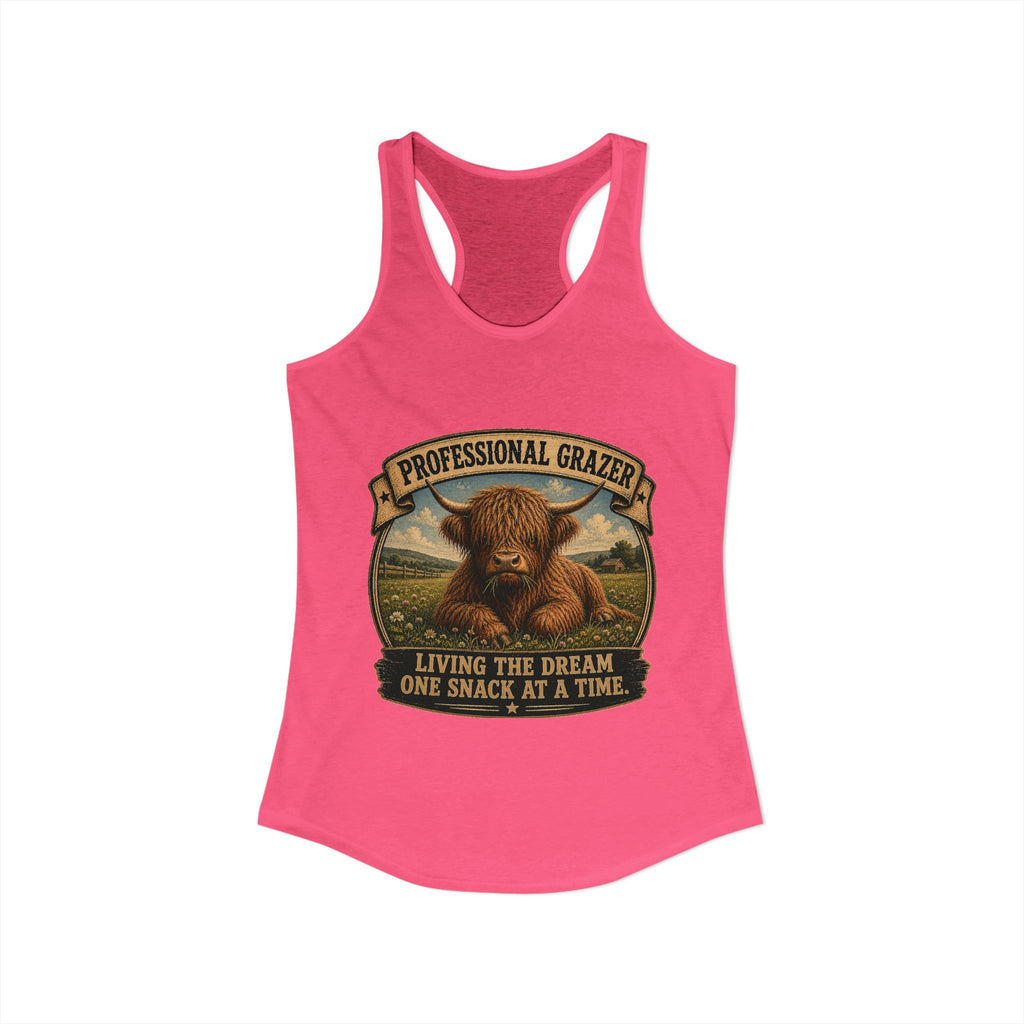 Professional Gazer Highland Cow Women's Ideal Racerback Tank