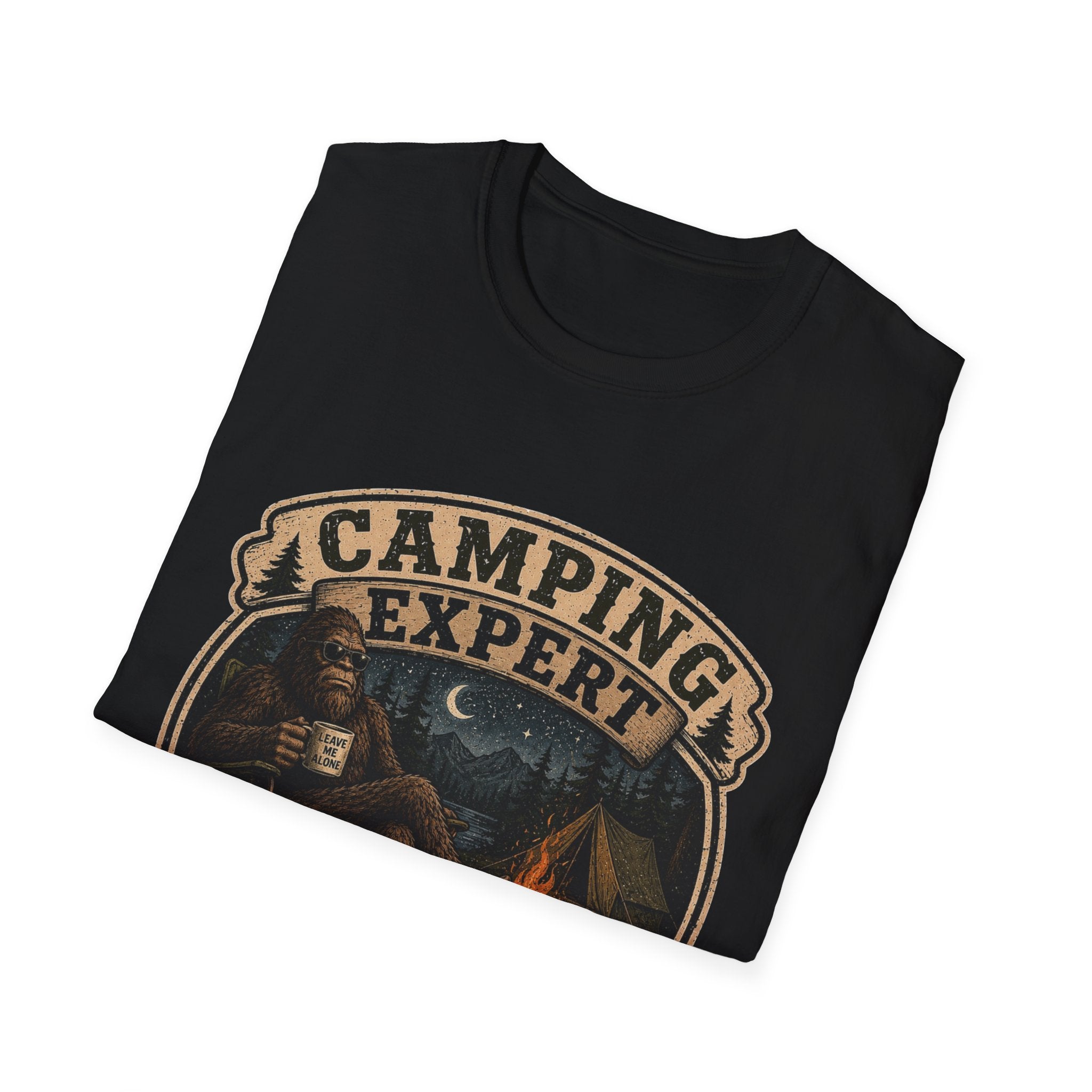 Camping Expert T-Shirt — “I Came. I Saw. I Avoided Everyone.” Outdoorsy Campfire Tee