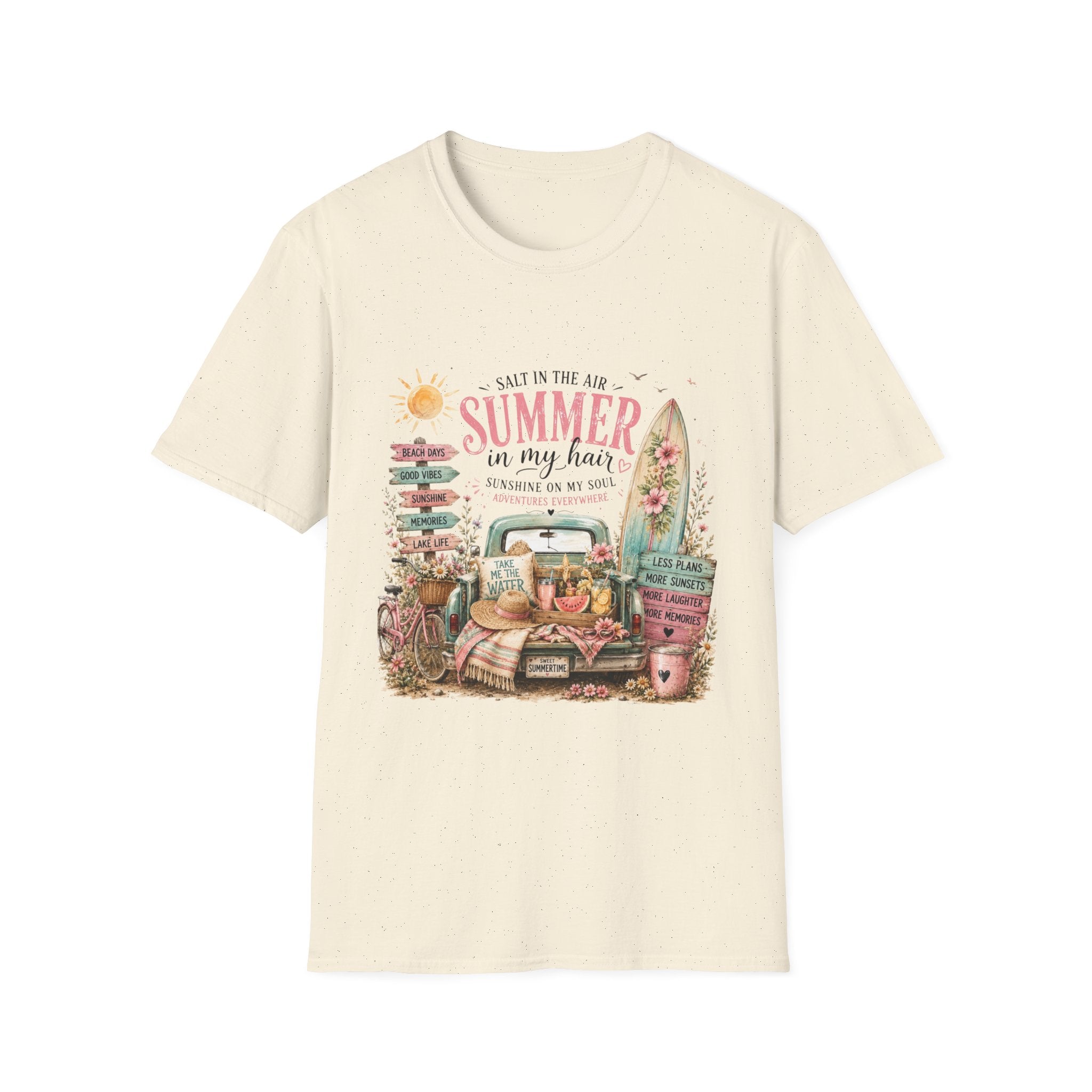 Summer in My Hair T-Shirt — 'Salt in the Air' Beach Vintage Surf Tee