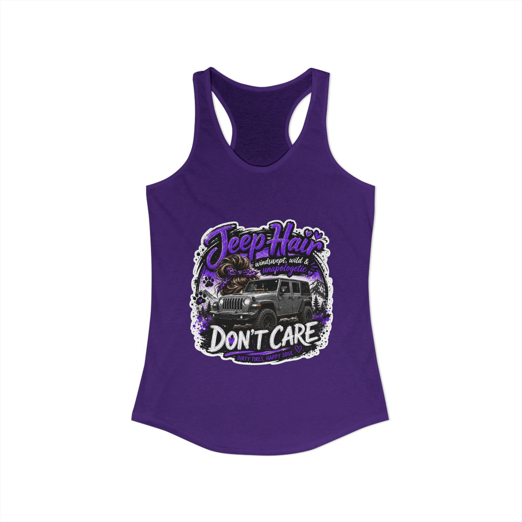 Jeep Hair Don't Care Jeep Women's Ideal Racerback Tank