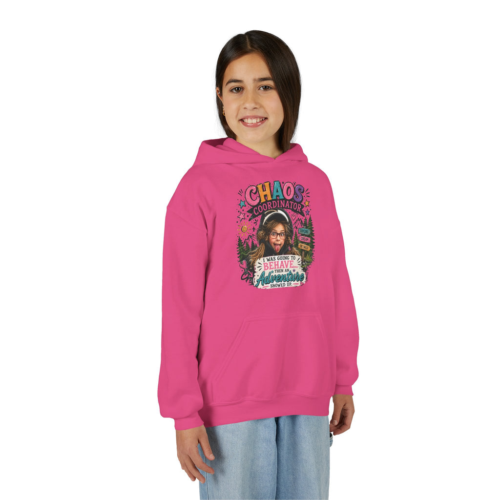 Youth Hoodie - "Chaos Coordinator" Funny Christmas Sweatshirt for Kids