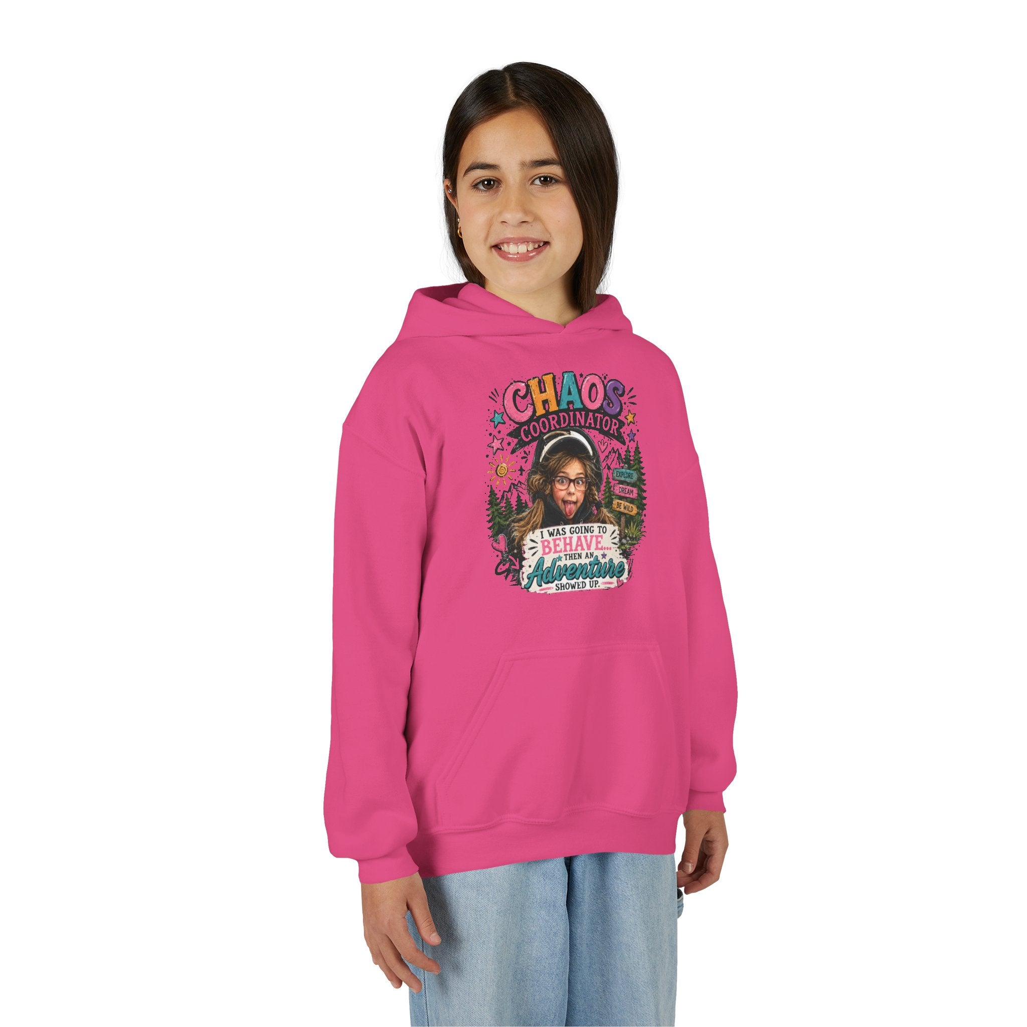 Youth Hoodie - "Chaos Coordinator" Funny Christmas Sweatshirt for Kids